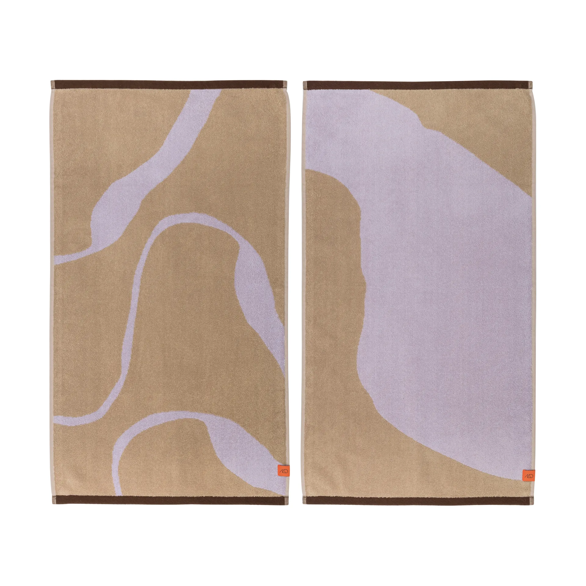 Nova Arte serviette 50x90 cm lot de 2, Sand-lilac Mette Ditmer