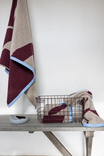 Nova Arte serviette 50x90 cm lot de 2 - Wine-sand - Mette Ditmer