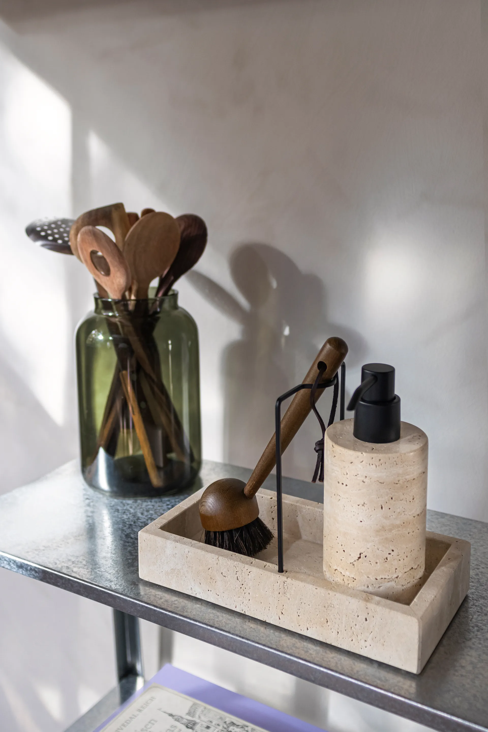 Organisateur d'évier Travertine 12x23,5 cm, Linen Mette Ditmer