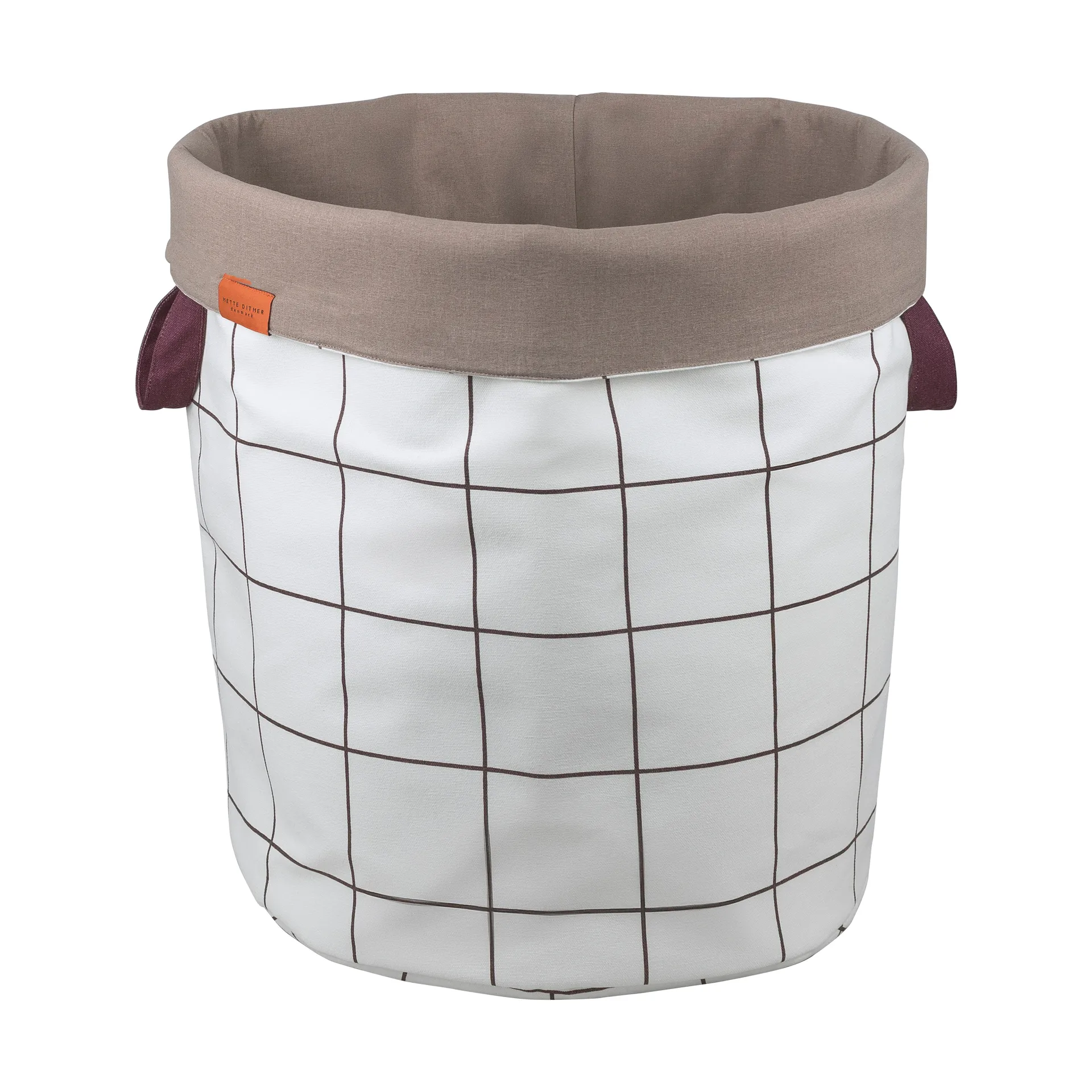 Panier à linge Mesh Ø40x50 cm, Brown-Off-white Mette Ditmer