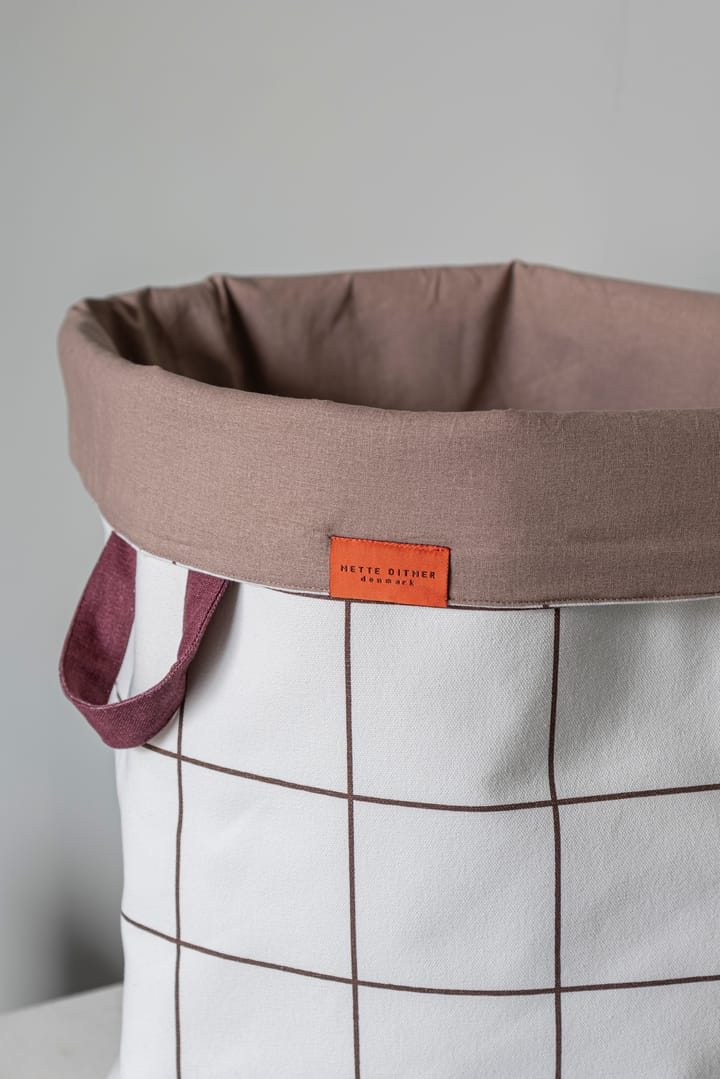 Panier à linge Mesh Ø40x50 cm, Brown-Off-white Mette Ditmer