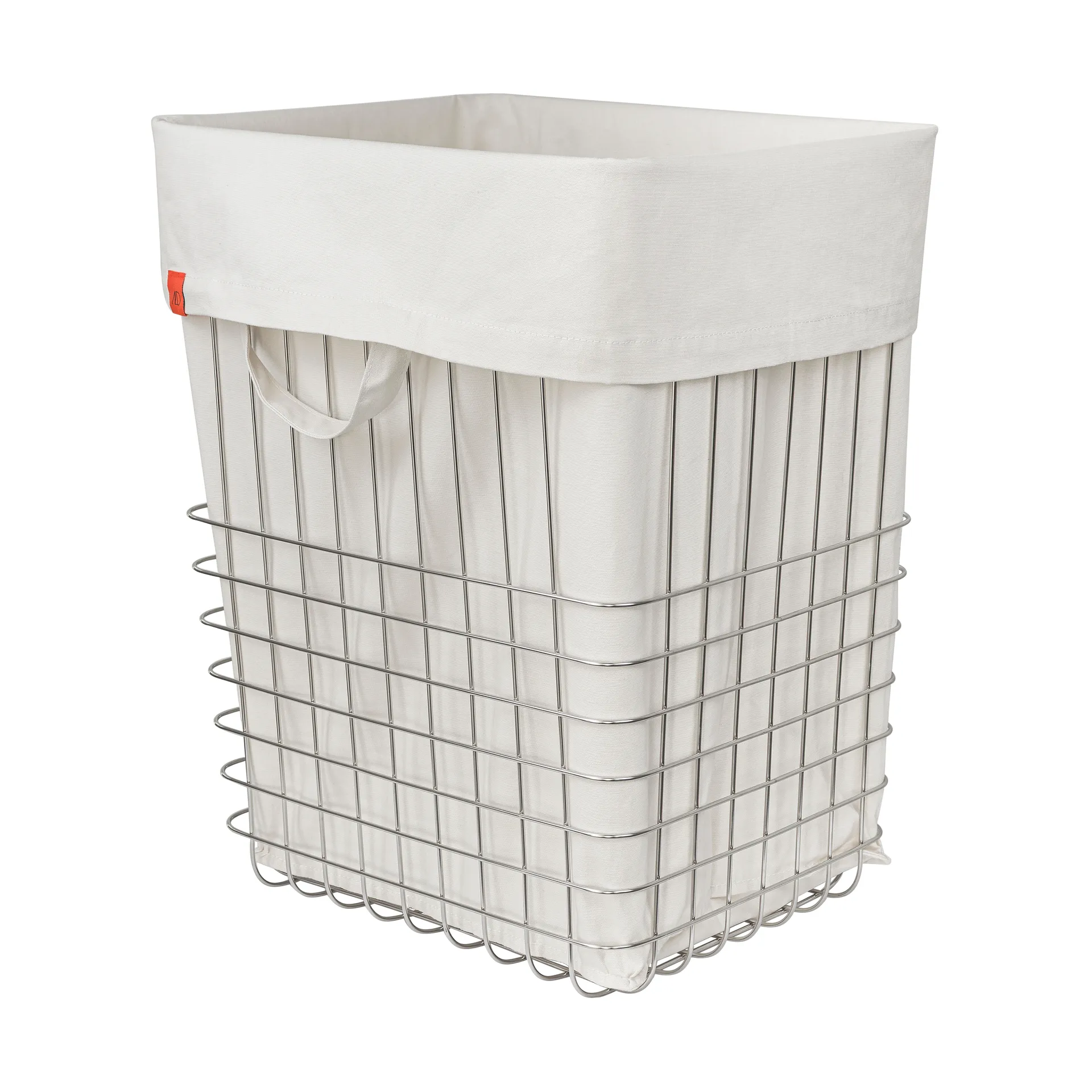 Panier de rangement Store-it avec sac en coton, large, Chrome Mette Ditmer