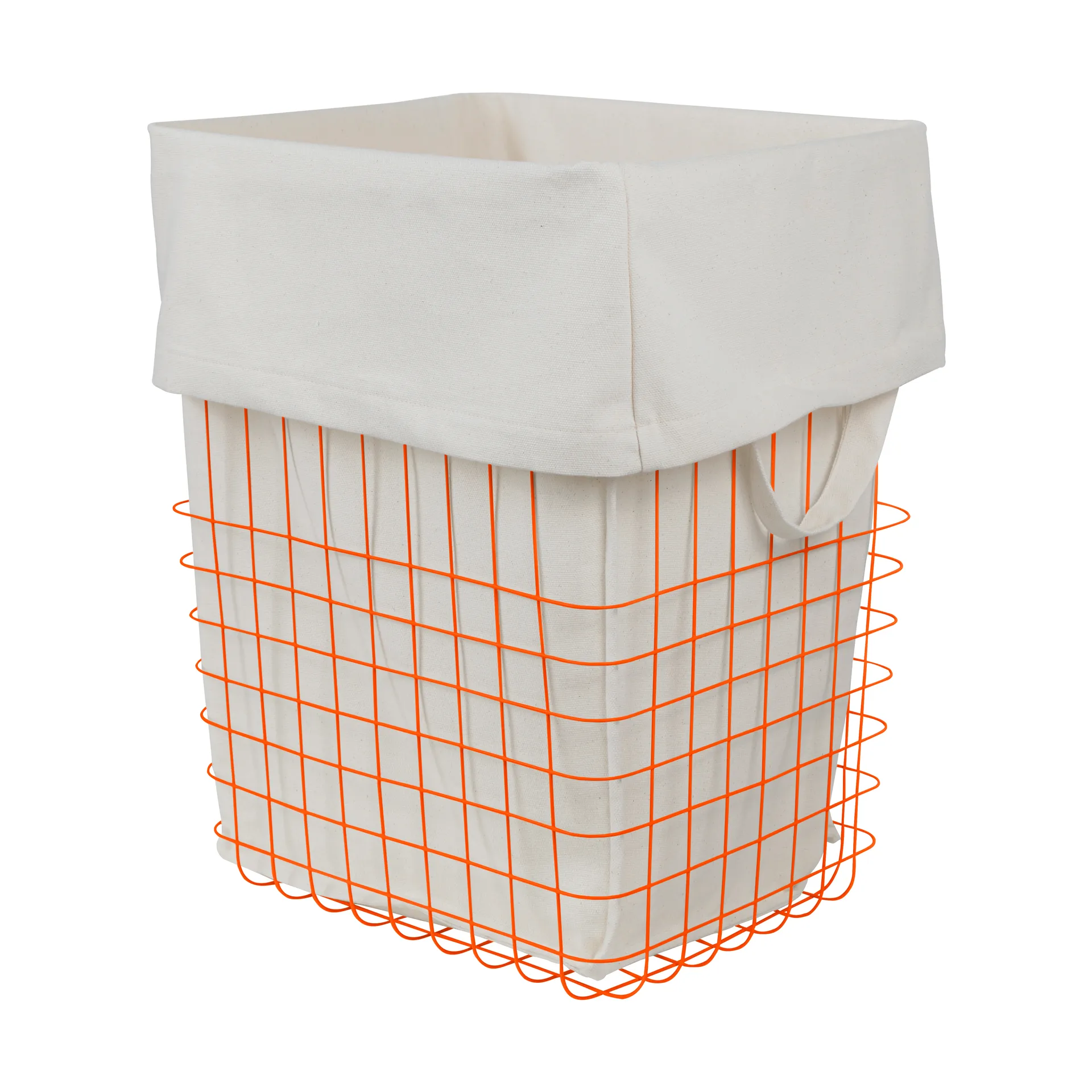Panier de rangement Store-it avec sac en coton, large, Orange Mette Ditmer