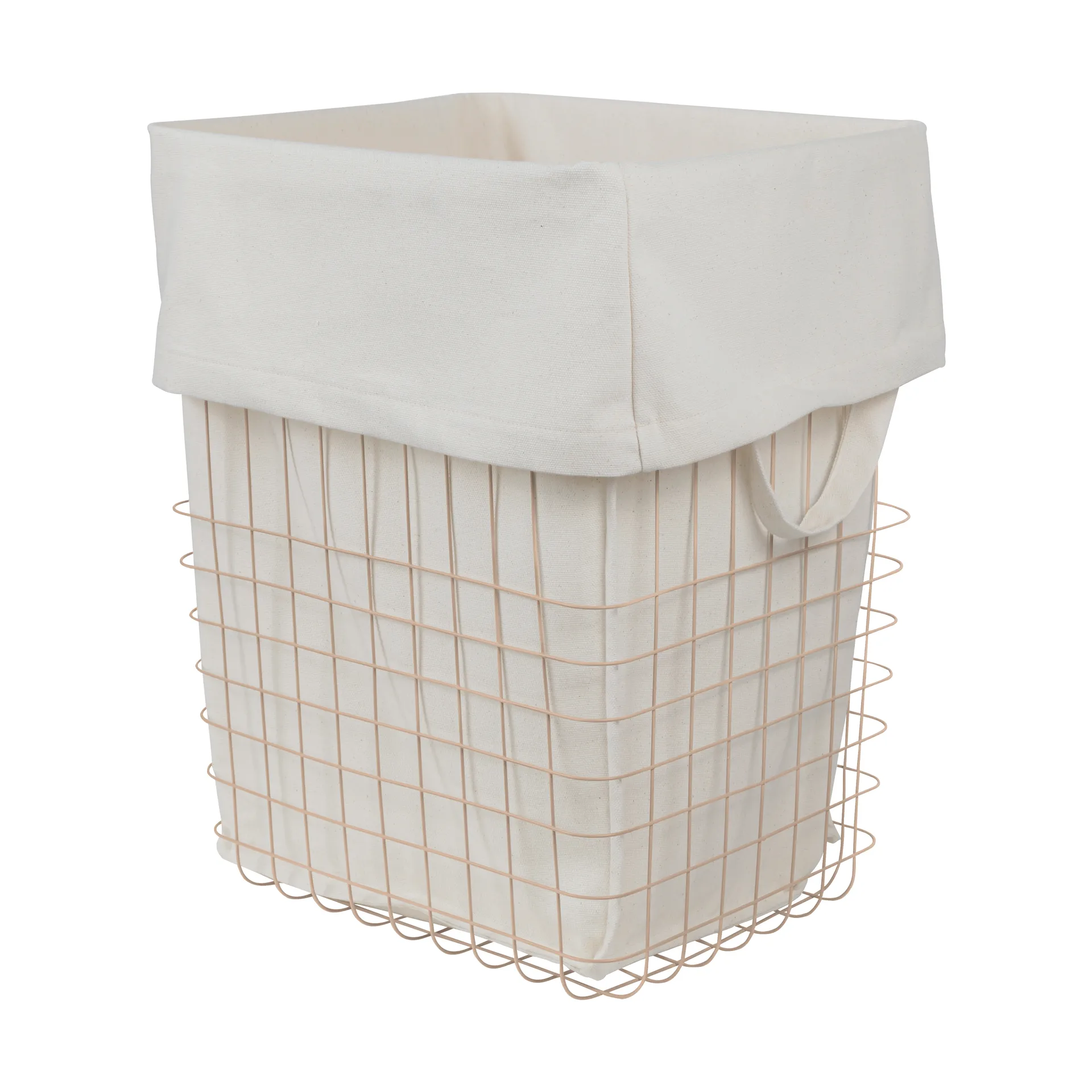 Panier de rangement Store-it avec sac en coton, large, Sable Mette Ditmer