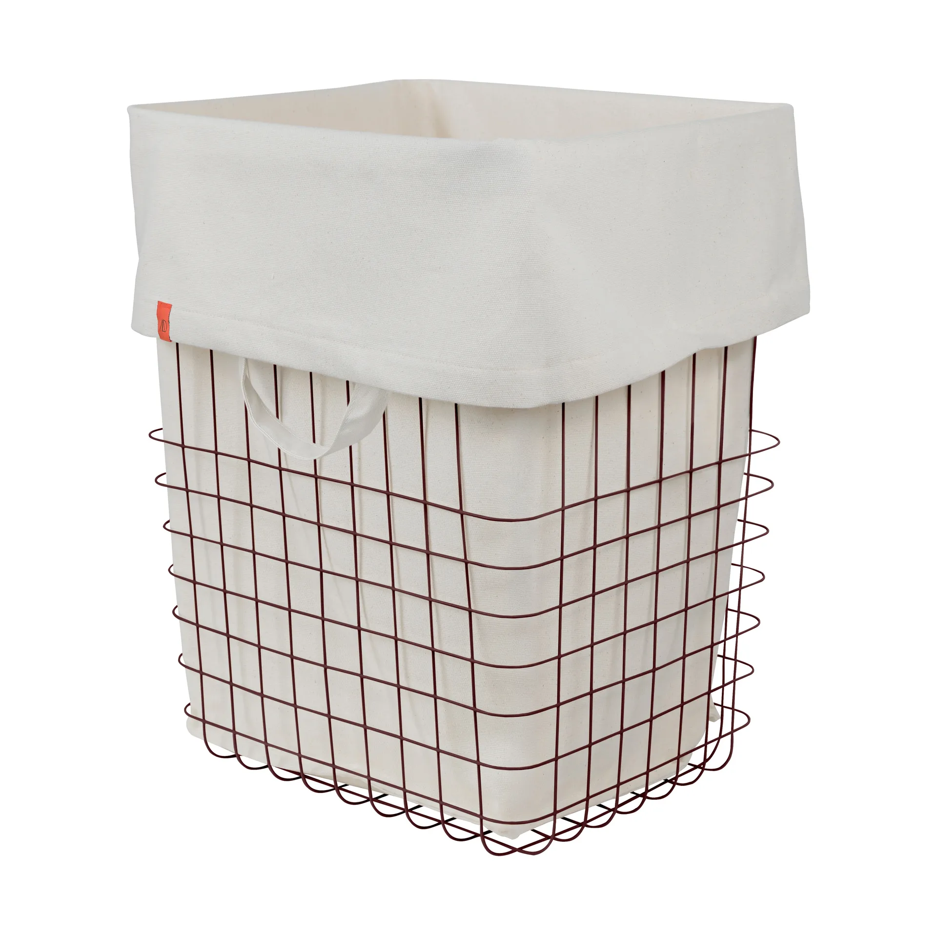 Panier de rangement Store-it avec sac en coton, large, Wine Mette Ditmer