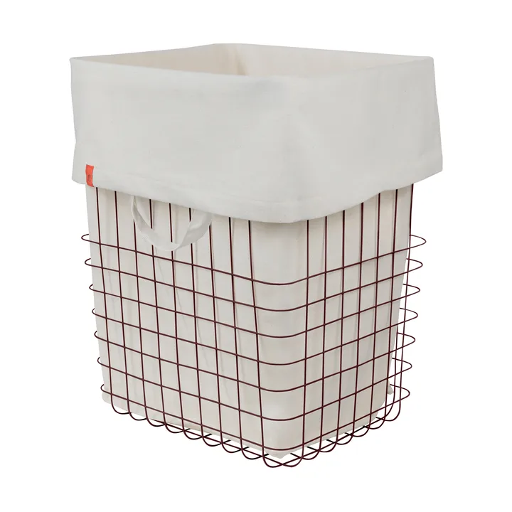 Panier de rangement Store-it avec sac en coton, large - Wine - Mette Ditmer
