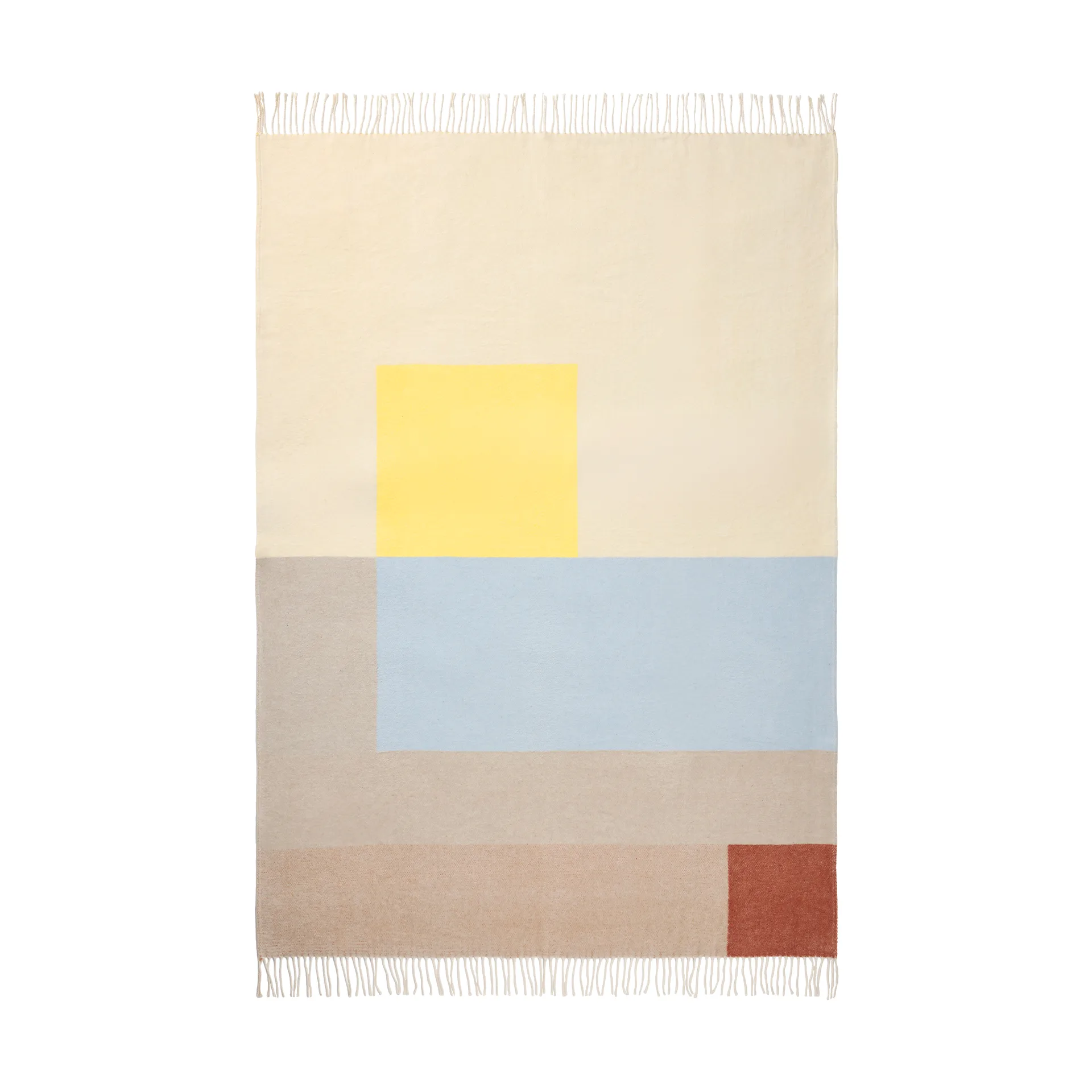 Plaid Brick 125x190 cm, Light yellow Mette Ditmer