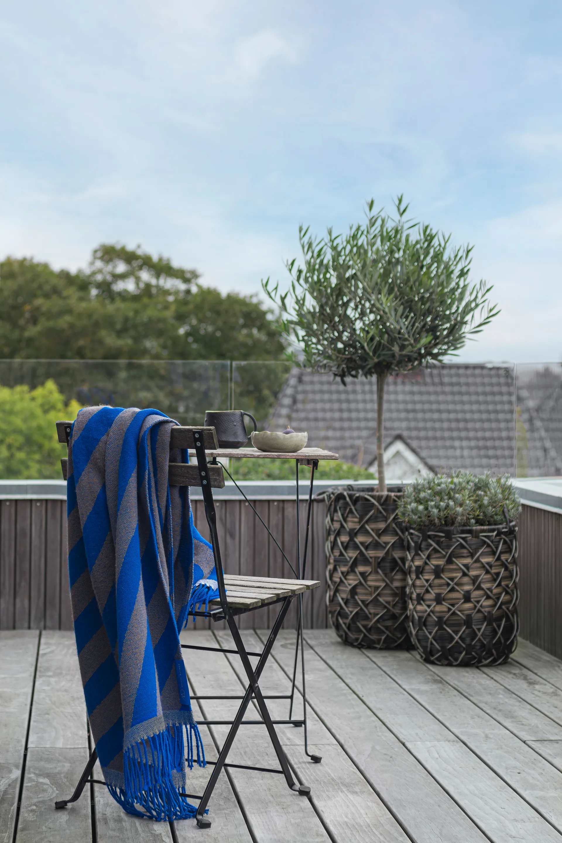 Plaid Retro 125x170 cm, Cobalt Mette Ditmer