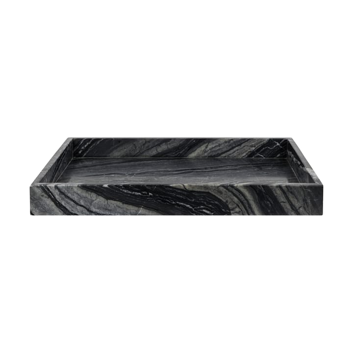 Plateau de décoration Marble large 30x40 cm - Black-grey - Mette Ditmer