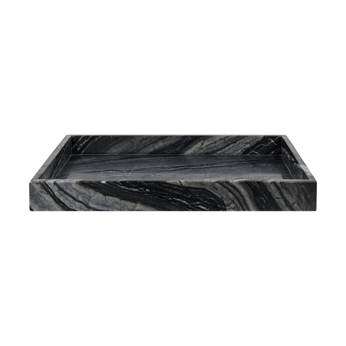 mette ditmer plateau de décoration marble large 30x40 cm black-grey