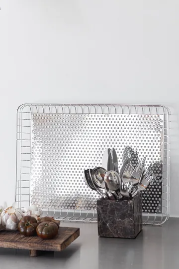 Plateau de service Lift 33,5x45,5 cm - Chrome - Mette Ditmer