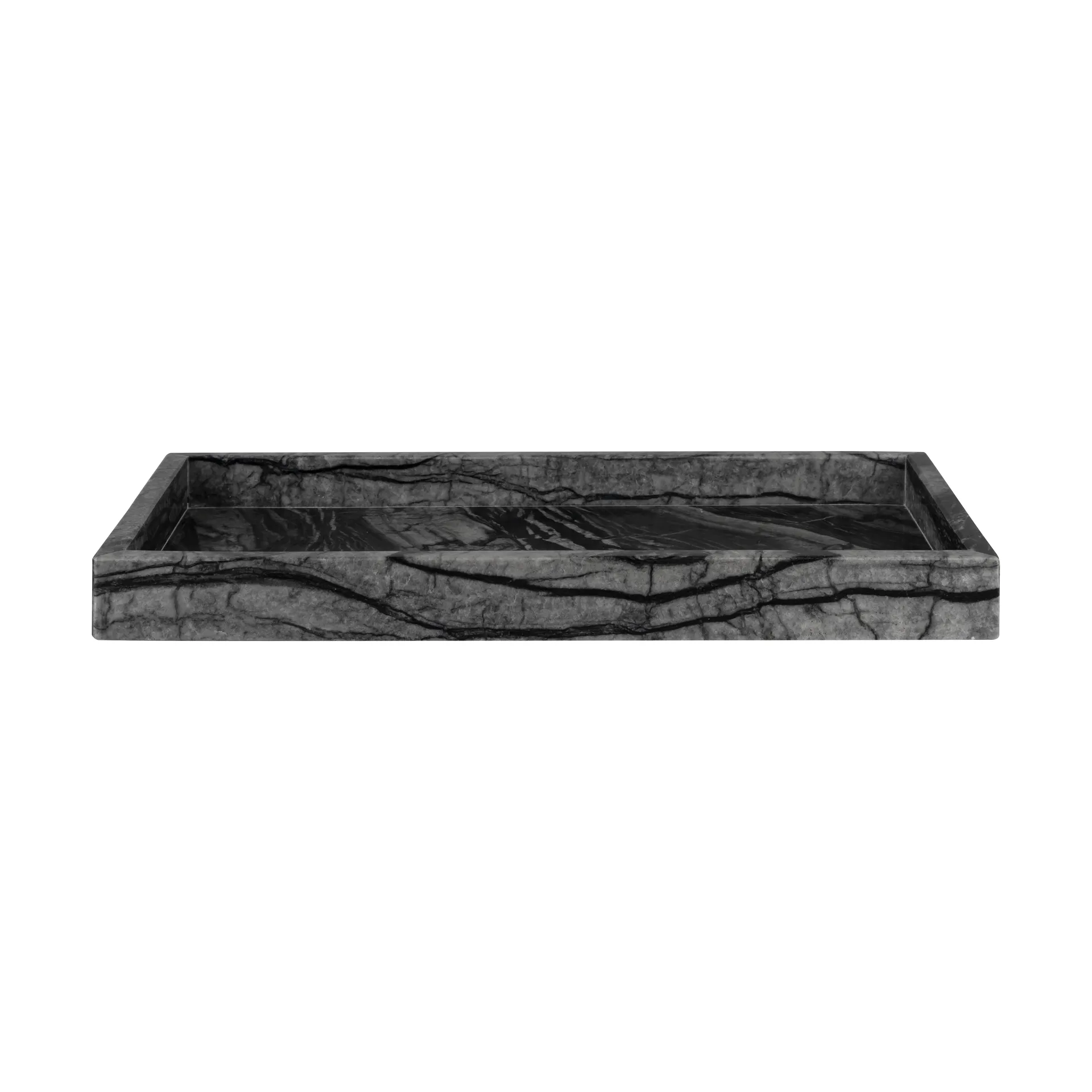 Plateau décoratif Marble 16 x 31 cm, Noir-gris Mette Ditmer