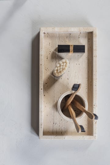 Plateau décoratif Travertine 16x31 cm - Linen - Mette Ditmer