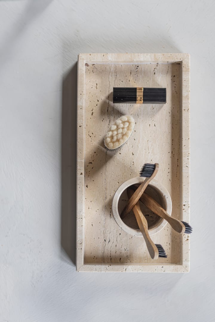 Plateau décoratif Travertine 16x31 cm, Linen Mette Ditmer