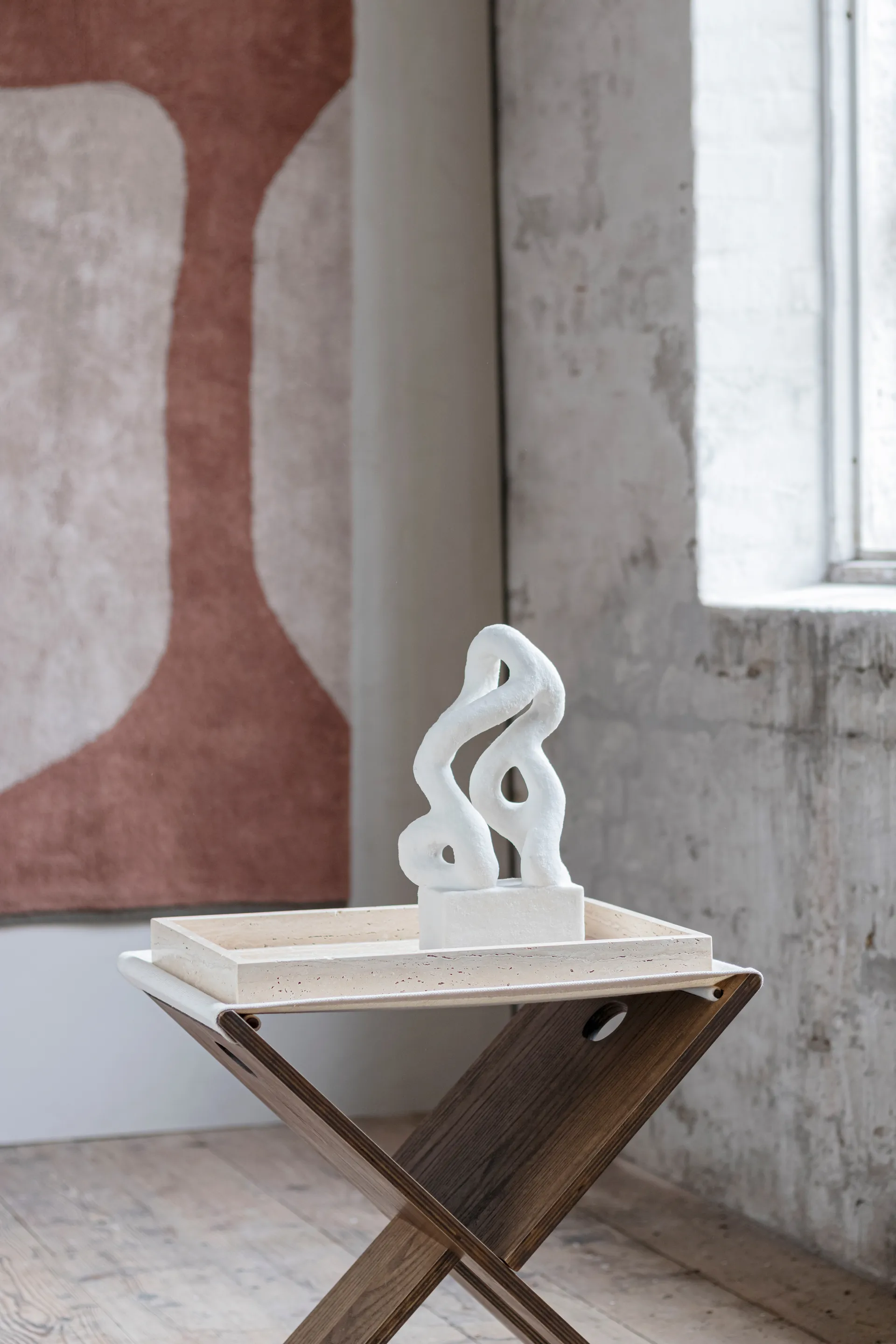 Plateau décoratif Travertine 30x40 cm, Linen Mette Ditmer