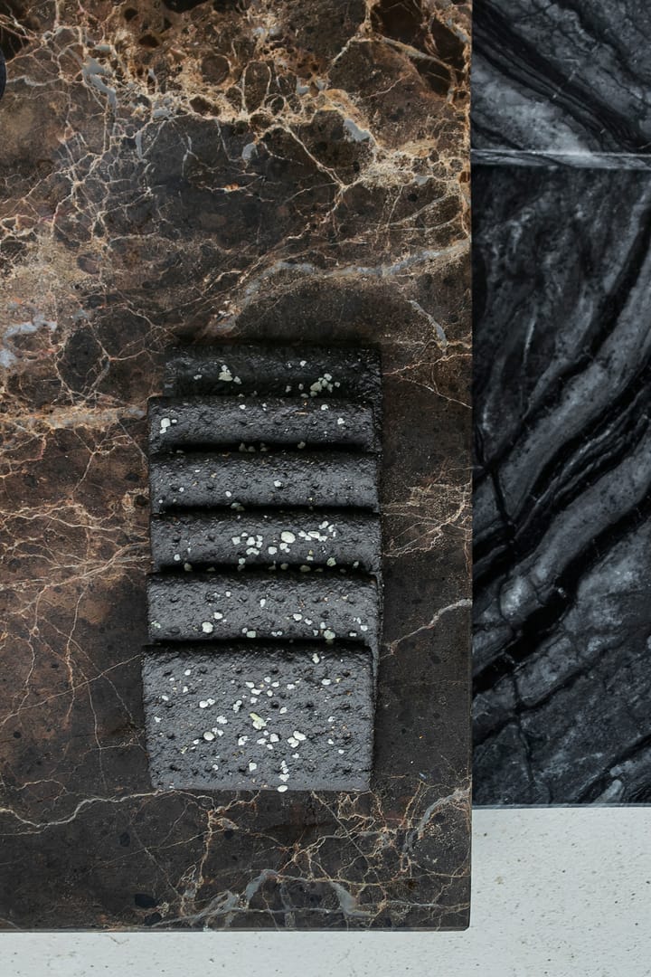 Plateau Marble large 18x38 cm - Black-grey - Mette Ditmer
