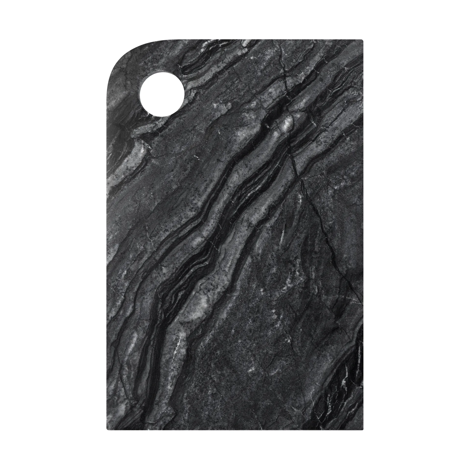 Plateau Marble medium 20x30 cm, Black-grey Mette Ditmer