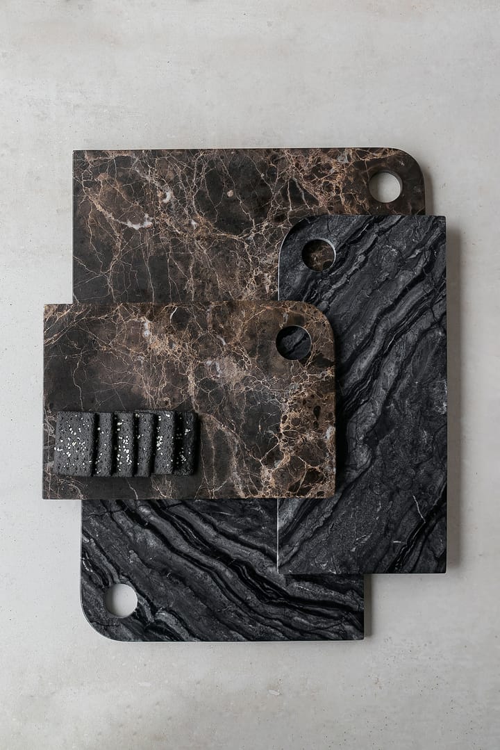 Plateau Marble medium 20x30 cm - Black-grey - Mette Ditmer