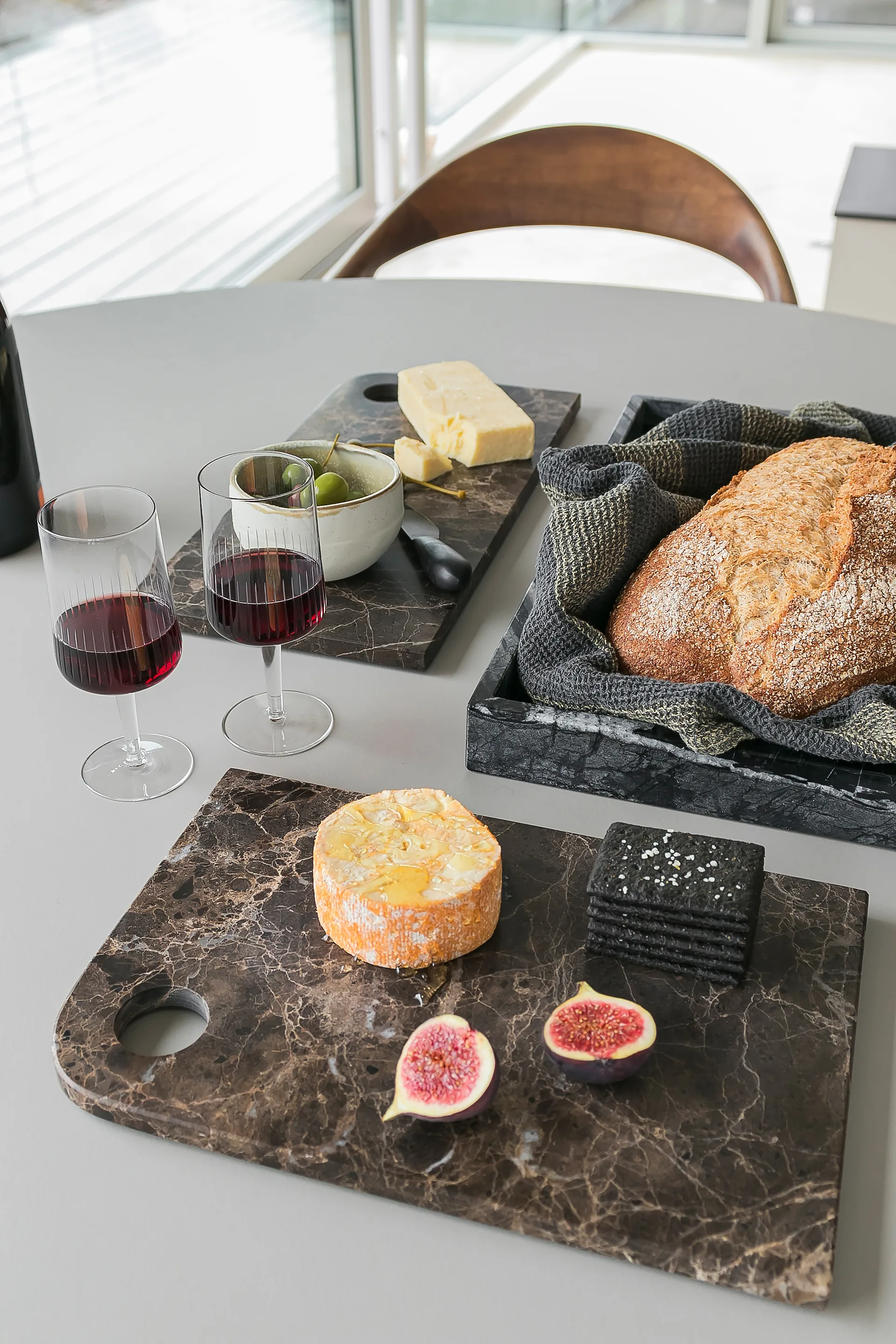 Plateau Marble medium 20x30 cm, Brown Mette Ditmer