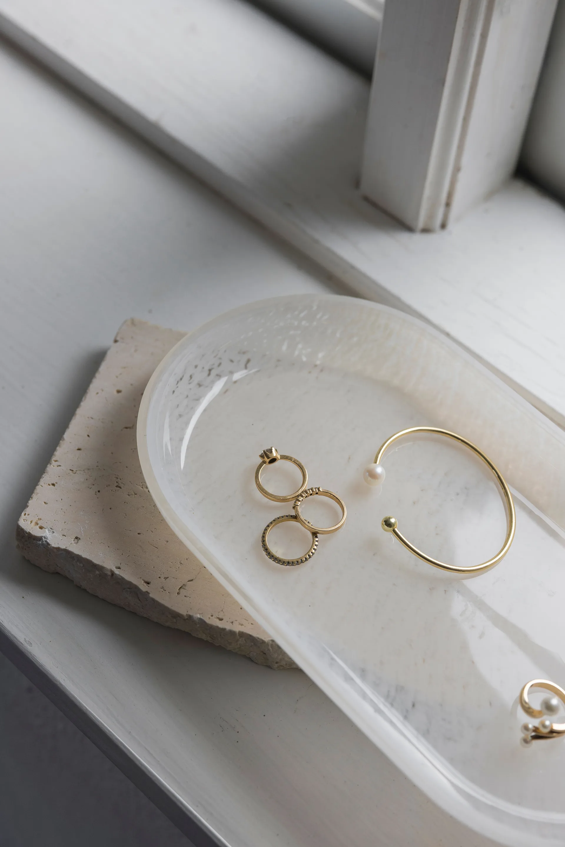 Plateau Opal, Linen, 14x25,5 cm Mette Ditmer