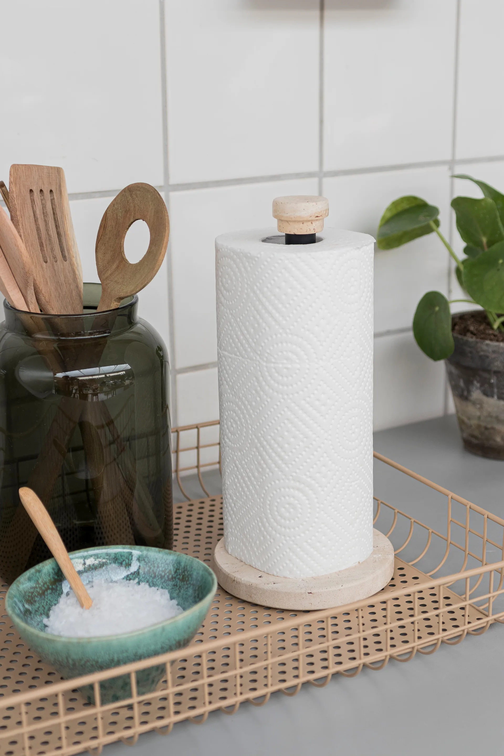 Porte-rouleau essuie-tout Travertine, Linen Mette Ditmer