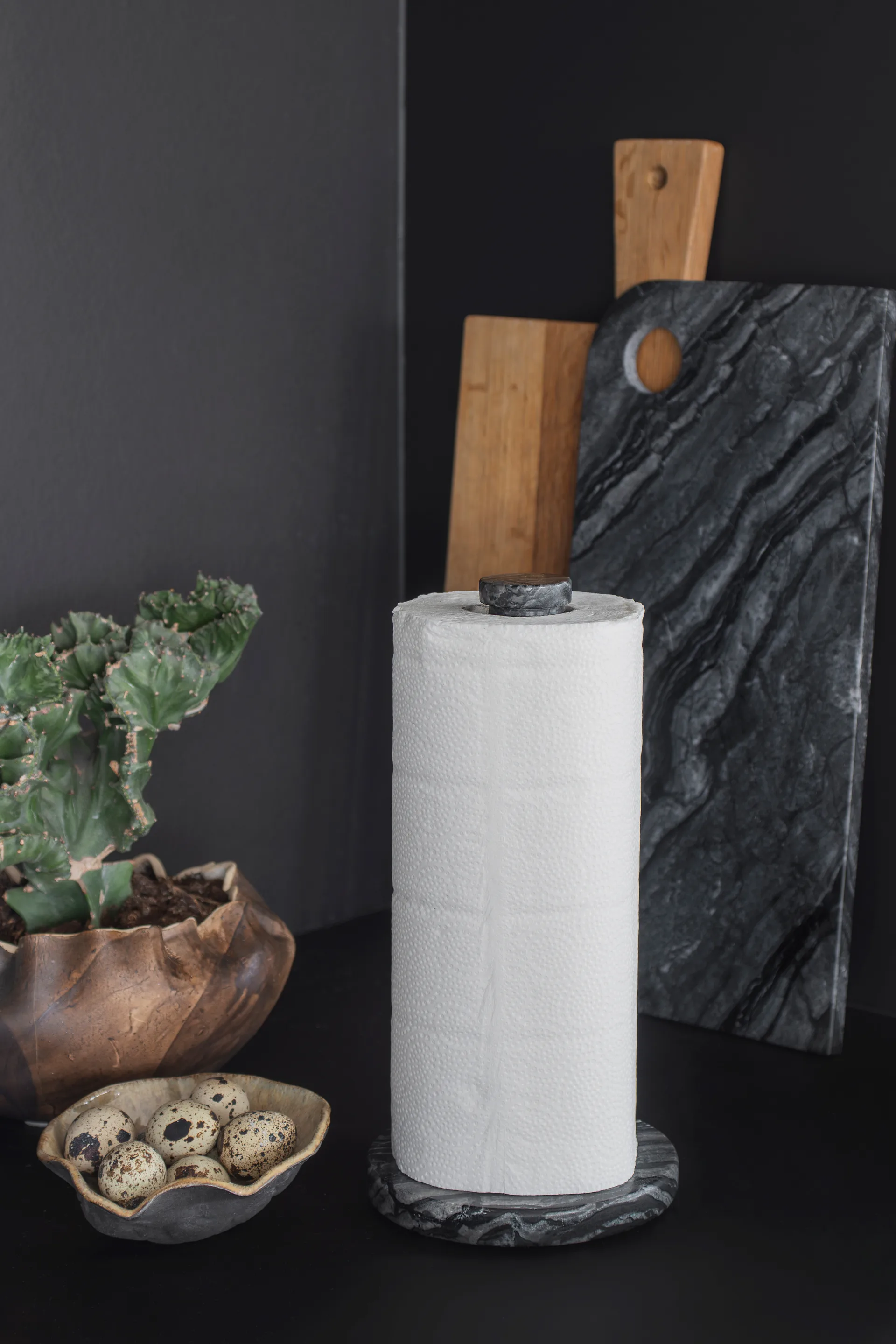 Porte-serviettes Marble, Black-grey Mette Ditmer