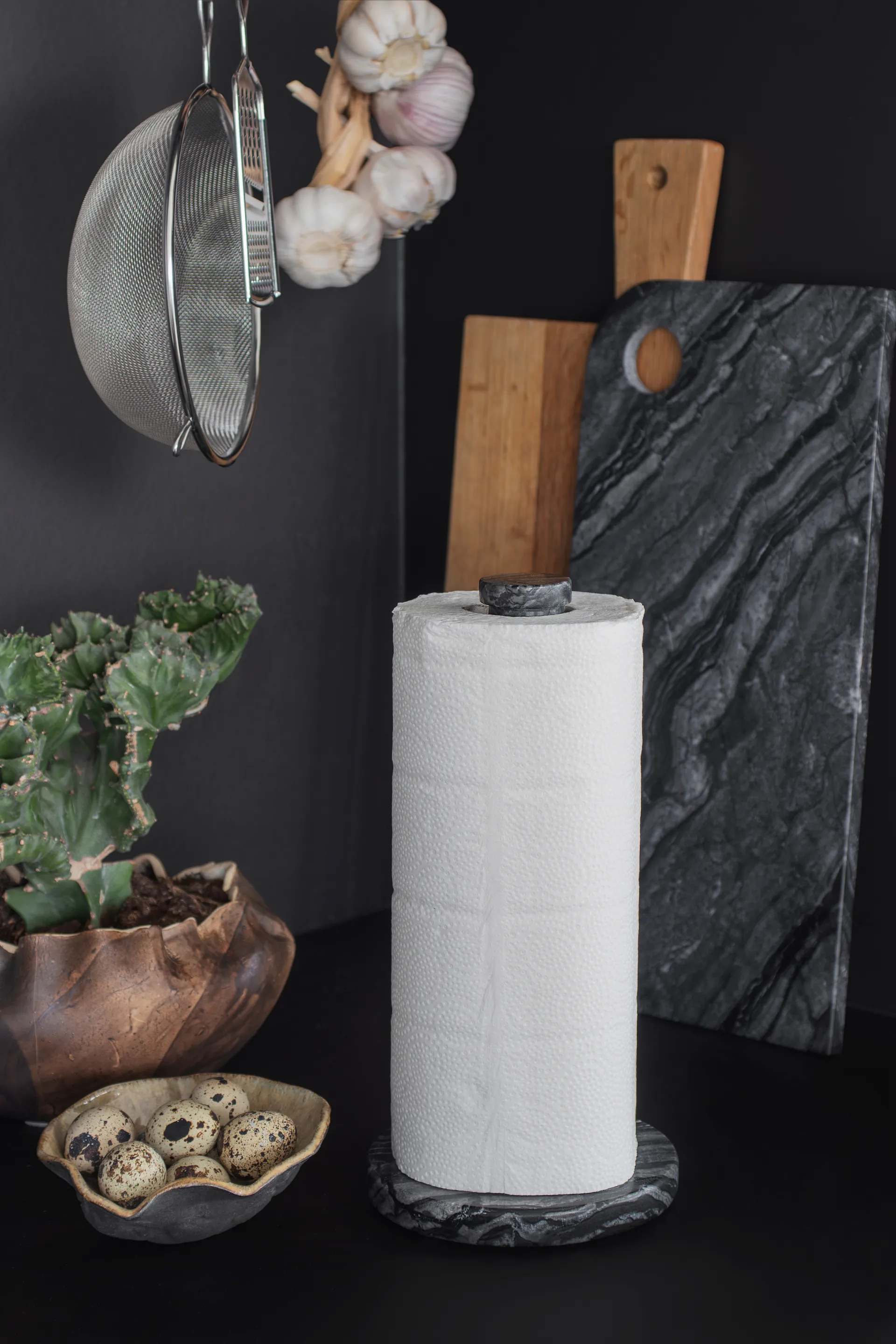 Porte-serviettes Marble, Black-grey Mette Ditmer