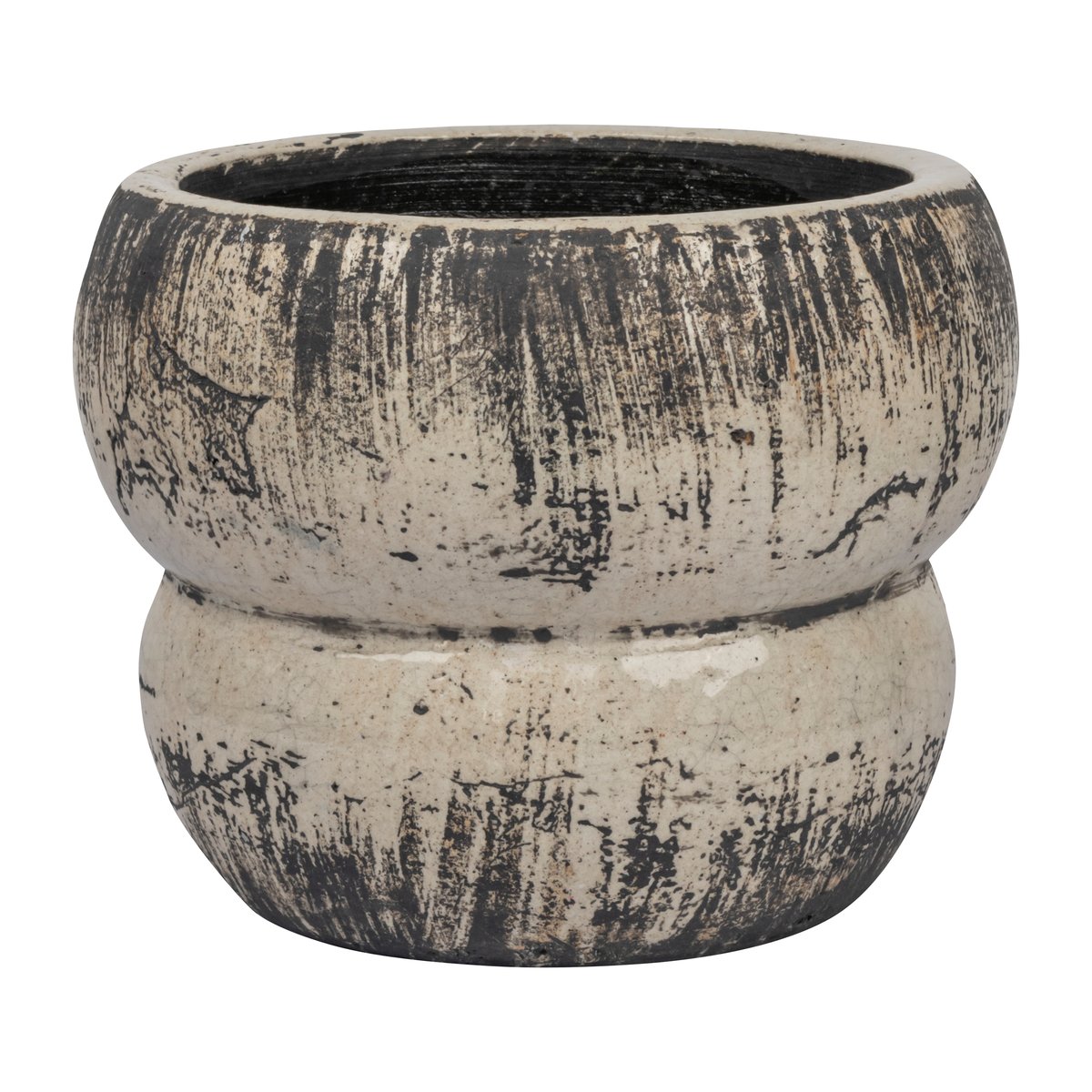 Mette Ditmer Pot de fleur Raw 17 cm Off-white | Design Scandinave | Cache-pots | Gris
