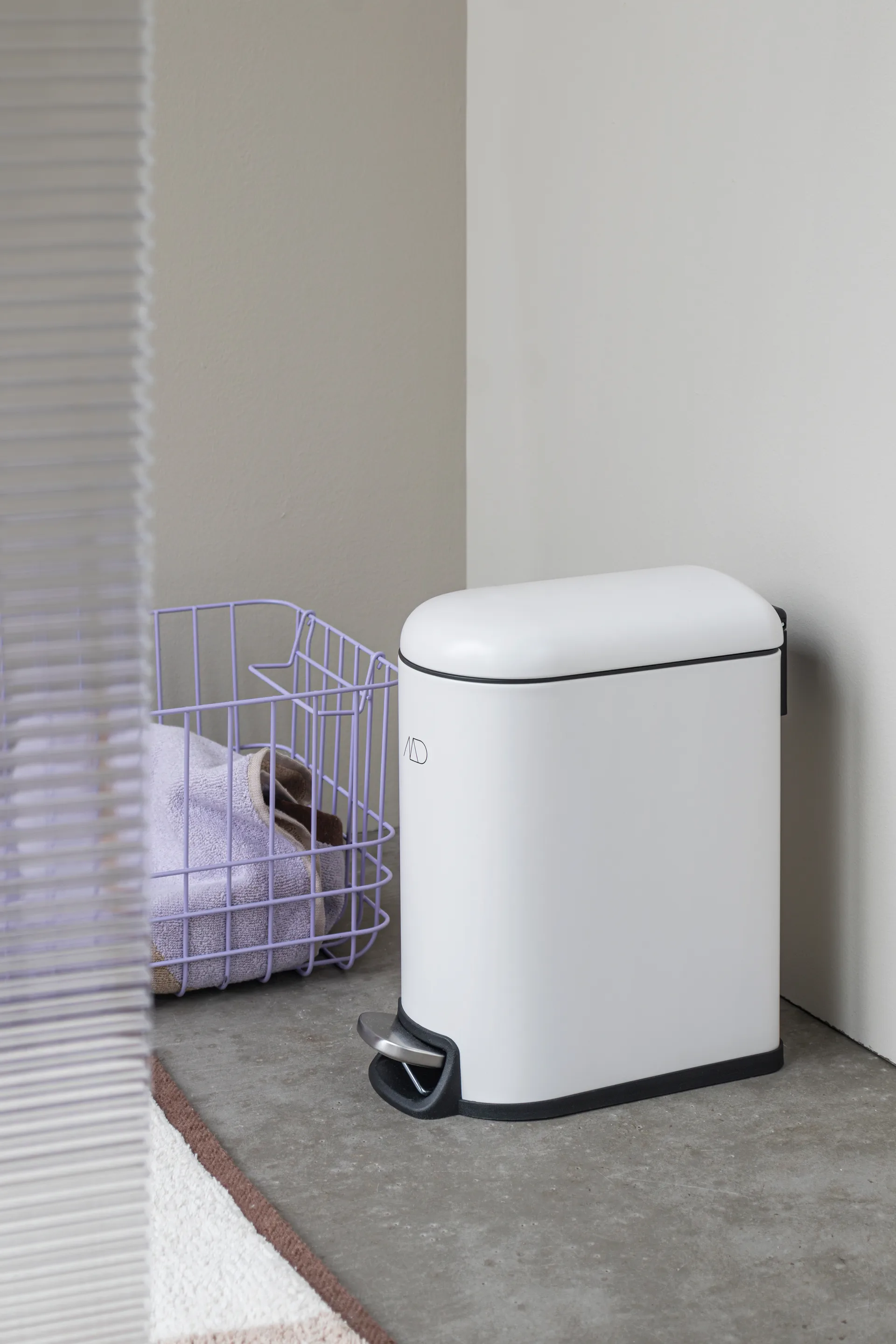 Poubelle à pédale Mini-Walther 5 L, Off-white Mette Ditmer