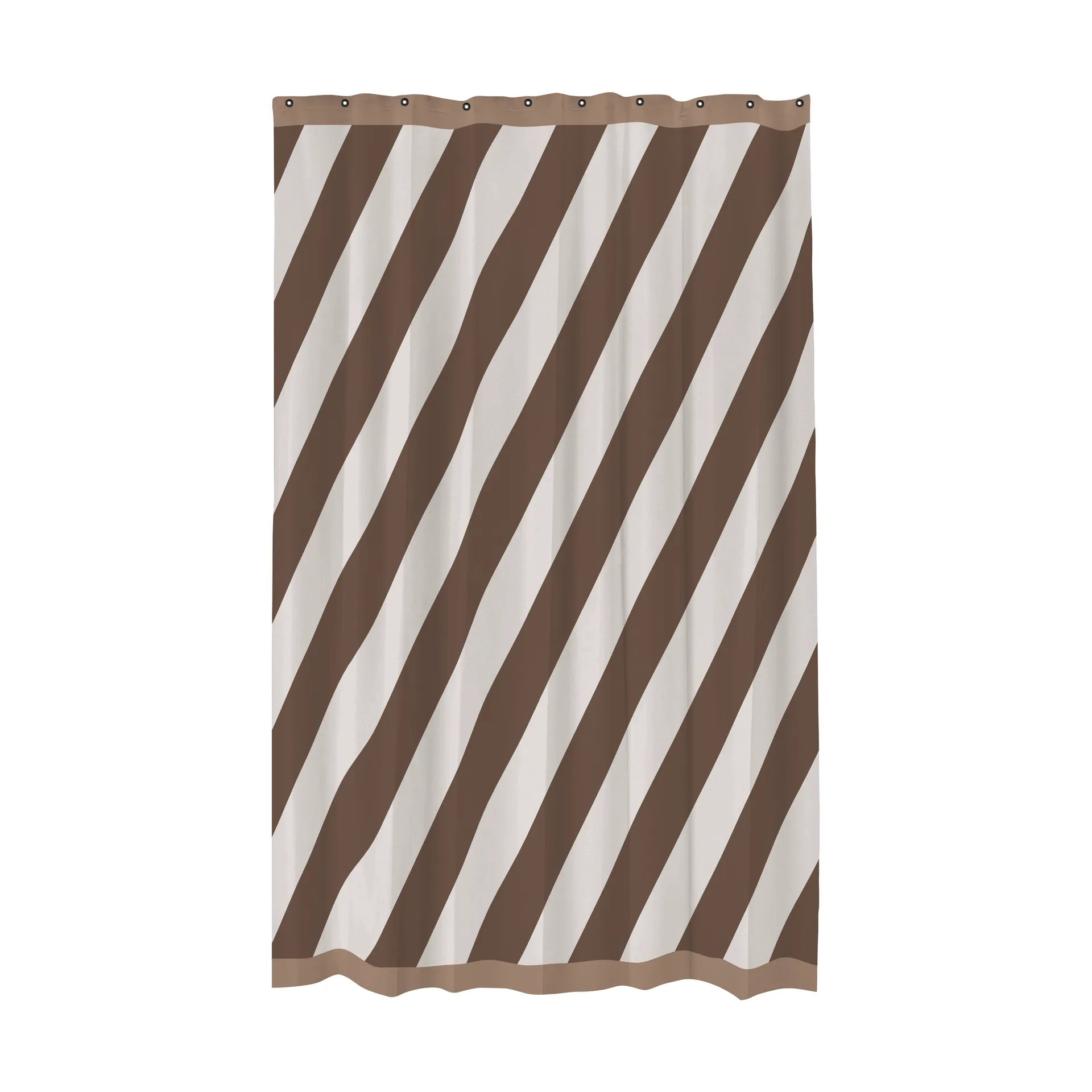 Rideau de douche Diagonal 150x200 cm, Chocolat Mette Ditmer
