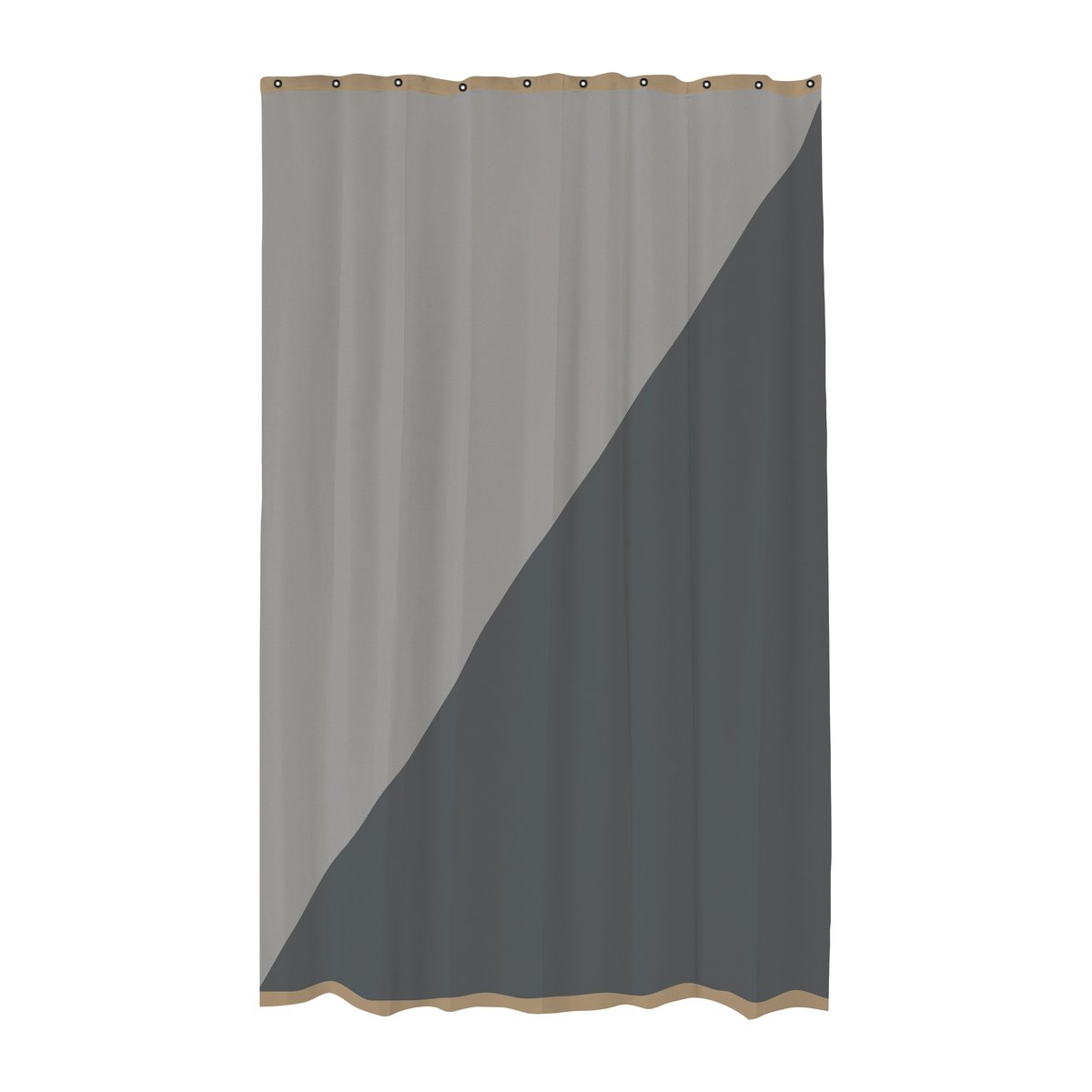 Mette Ditmer Rideau de douche Duet 150x200 cm Gris | Design Scandinave | Rideaux de douche | Gris