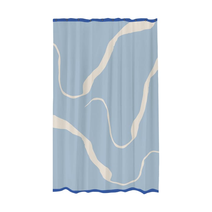 Rideau de douche Nova Arte 150x200 cm - Bleu clair-blanc cassé - Mette Ditmer