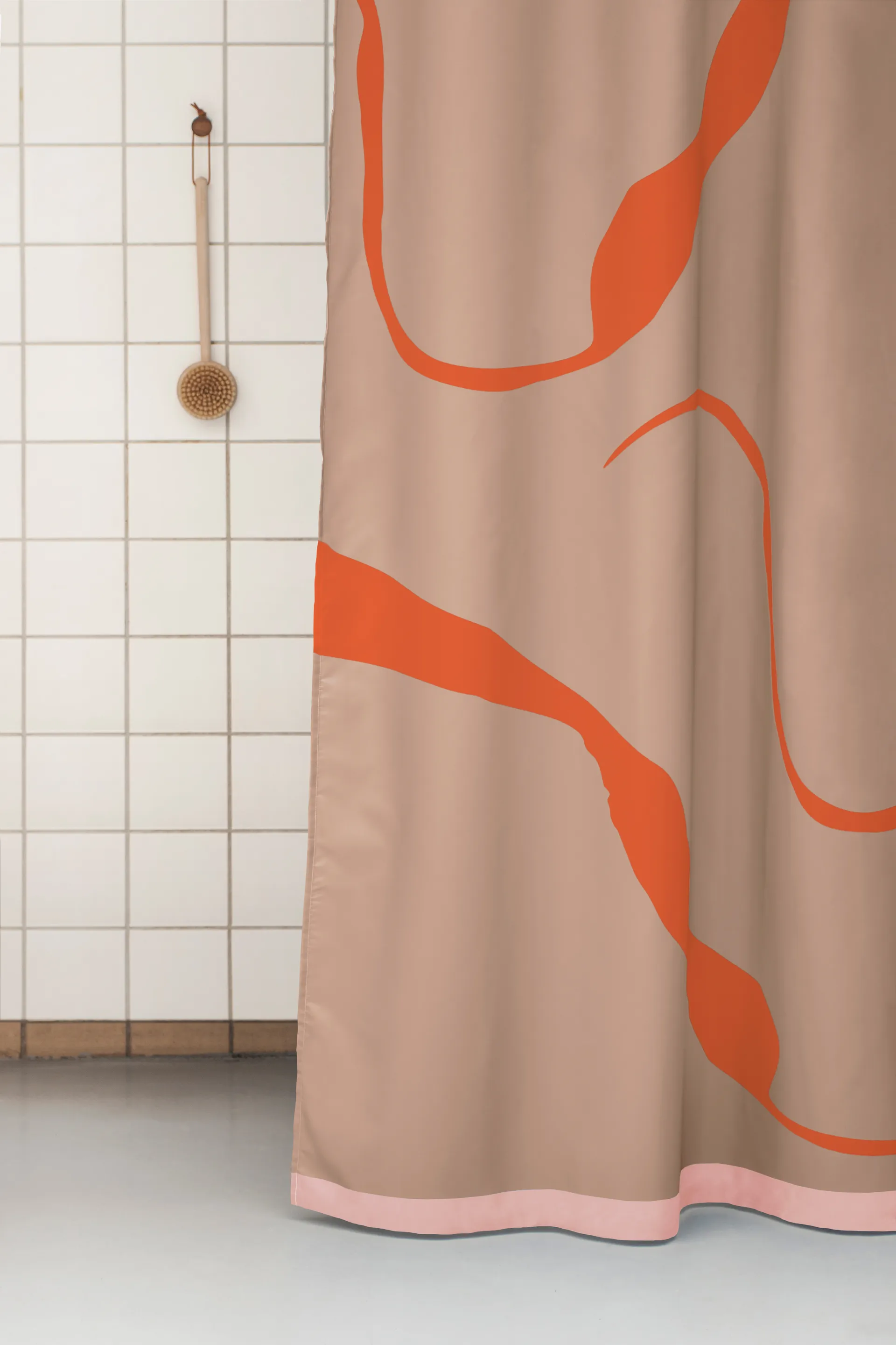 Rideau de douche Nova Arte 150x200 cm, Latte-orange Mette Ditmer