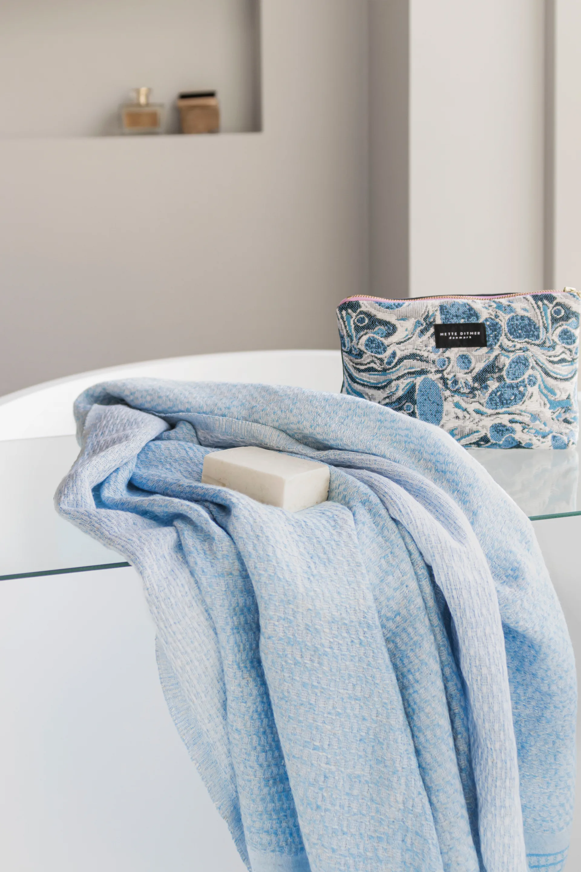 Serviette de bain Bodrum, Light blue Mette Ditmer
