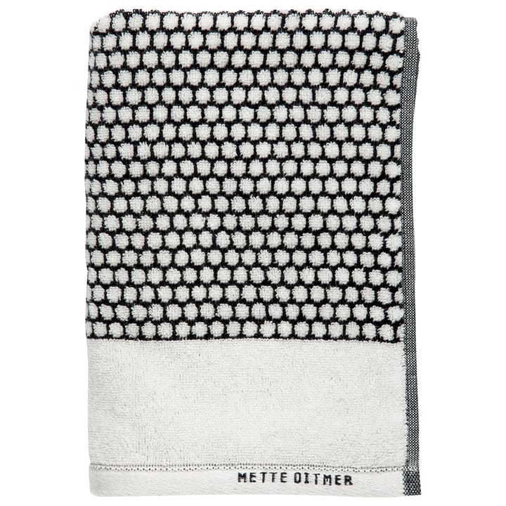 Serviette de bain Grid 70x140 cm - Noir-off white - Mette Ditmer