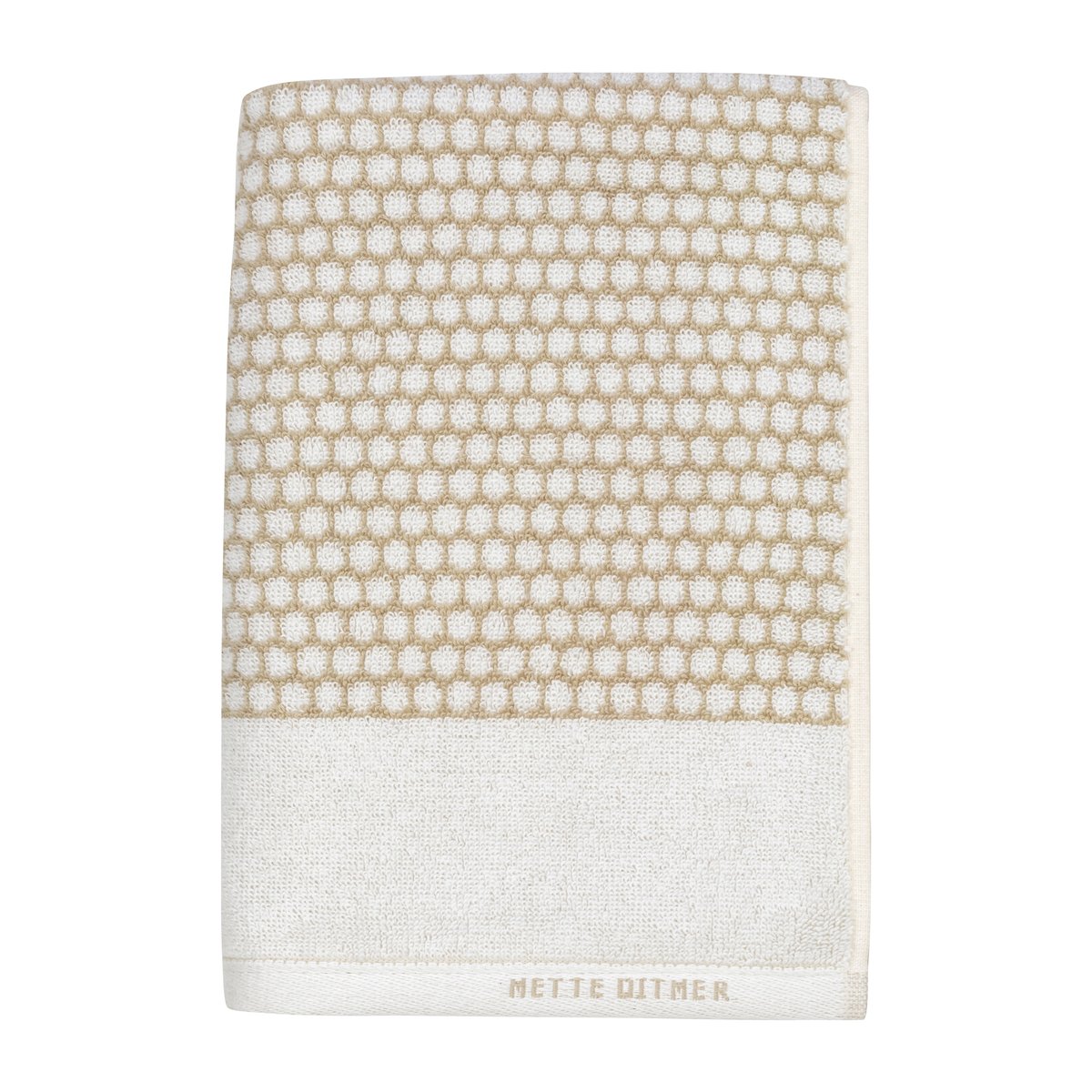 Mette Ditmer Serviette de bain Grid 70x140 cm Sable-blanc cassé