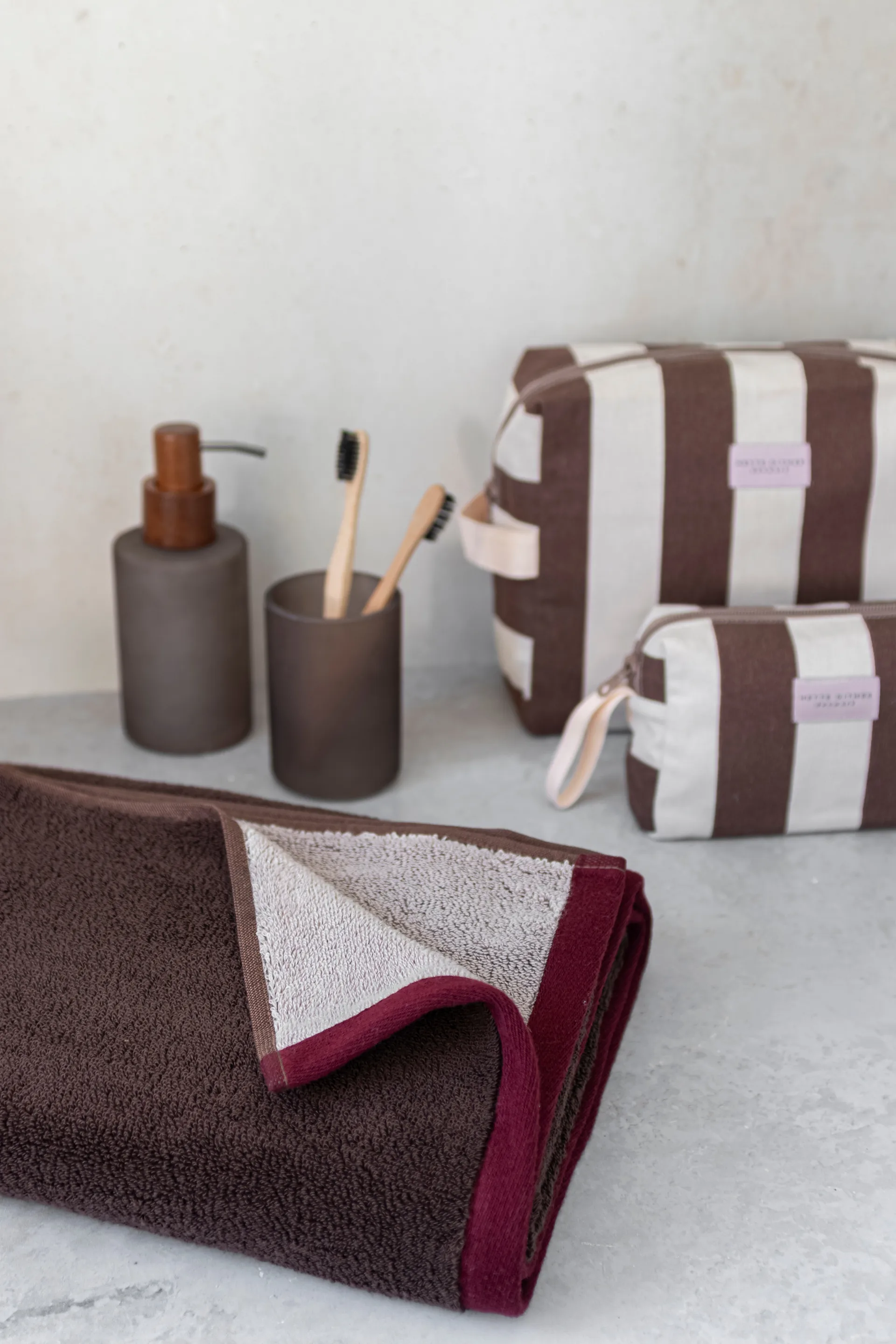 Serviette de bain Soft 70x133 cm, Brown-sand Mette Ditmer