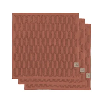 Serviette Geo 30x30 cm, lot de 3 - Blush - Mette Ditmer