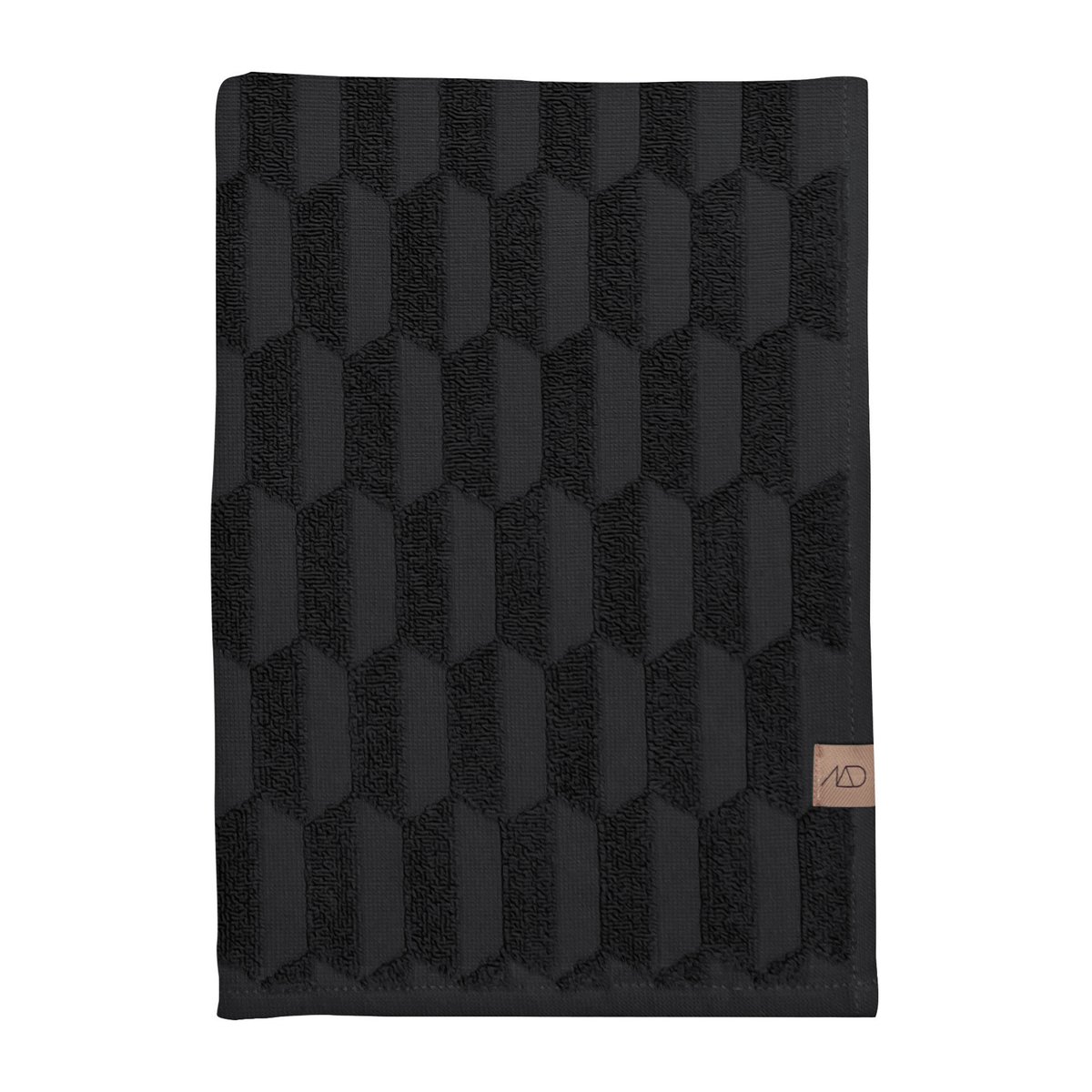Mette Ditmer Serviette Geo 50x95 cm Black | Design Scandinave | Serviettes de toilette | Noir