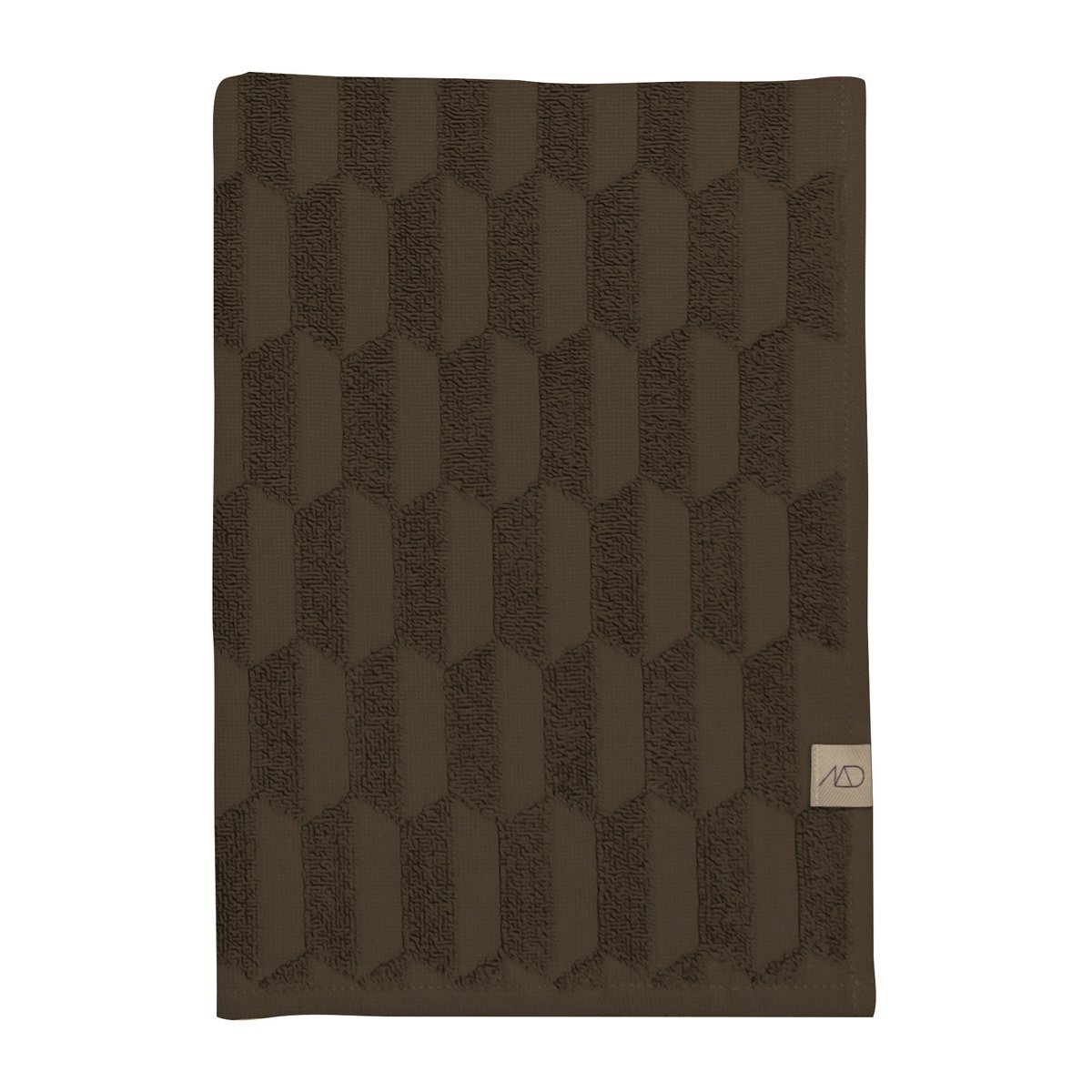 Mette Ditmer Serviette Geo 50x95 cm Chocolat | Design Scandinave | Serviettes de toilette | Marron