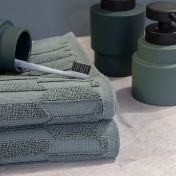 Serviette Geo 50x95 cm - Pine green - Mette Ditmer