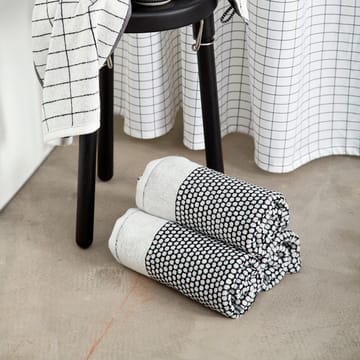 Serviette Grid 50x100 cm - Noir-off white - Mette Ditmer