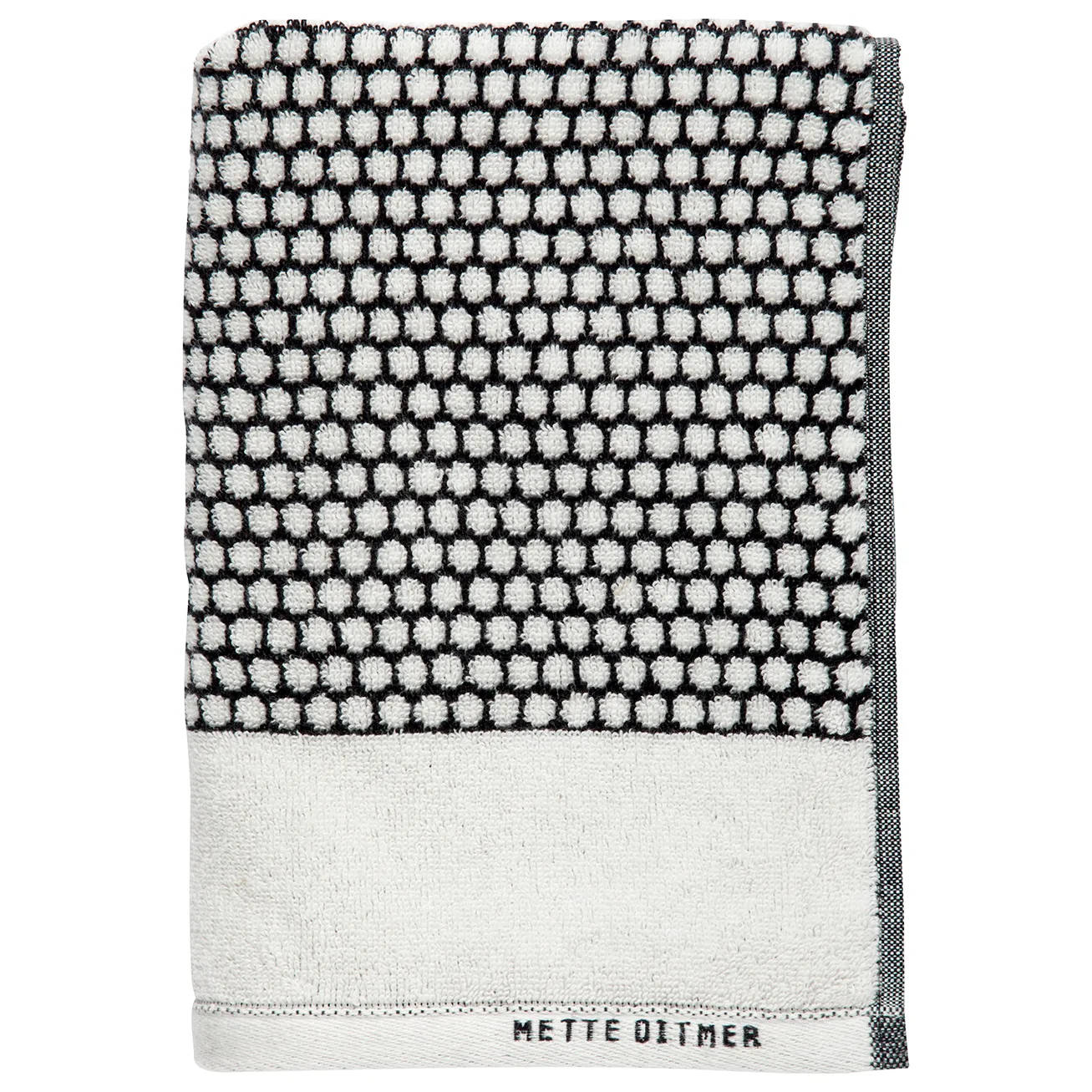 Serviette Grid, Noir-off white Mette Ditmer