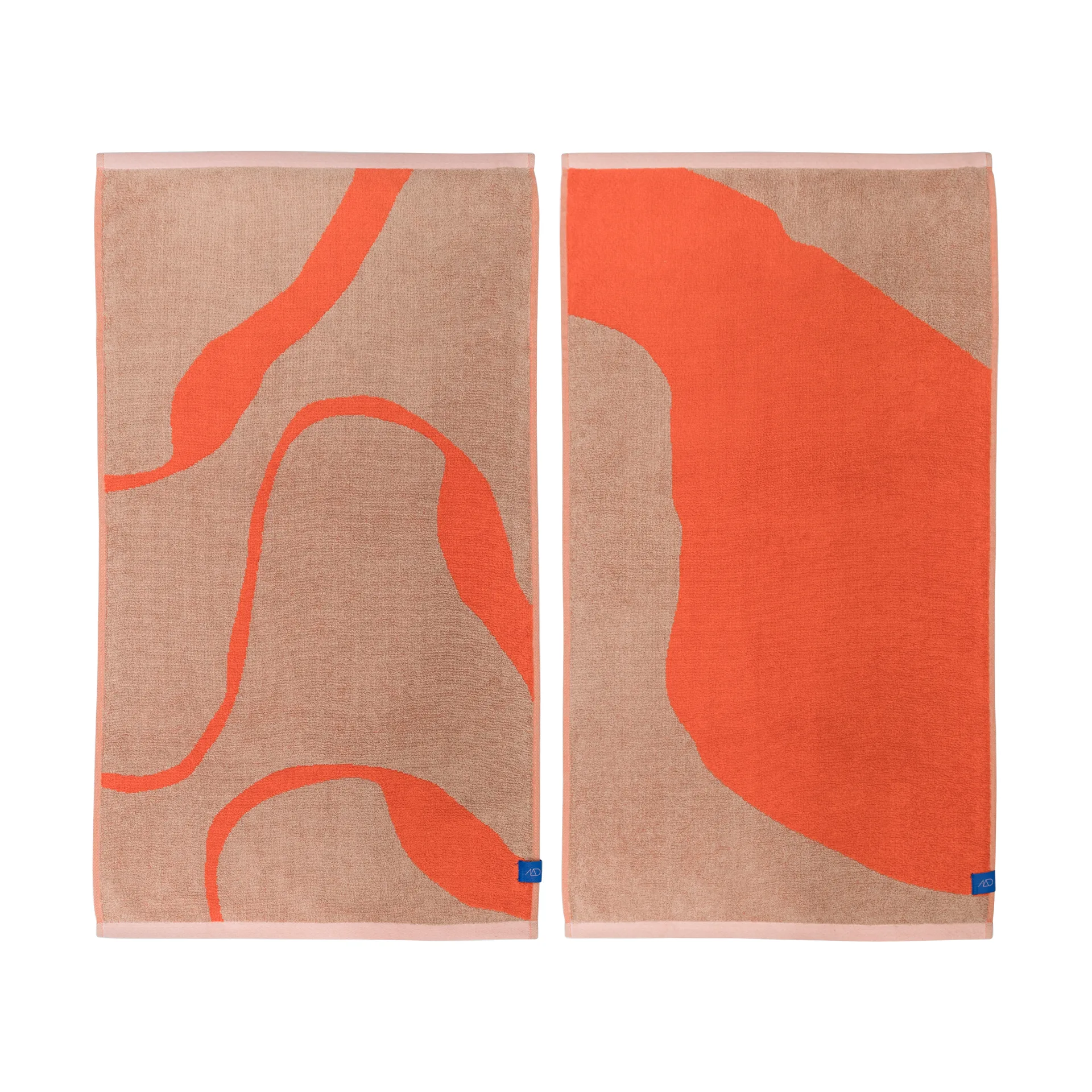 Serviette Nova Arte 40x55 cm, lot de 2, Latte-orange Mette Ditmer