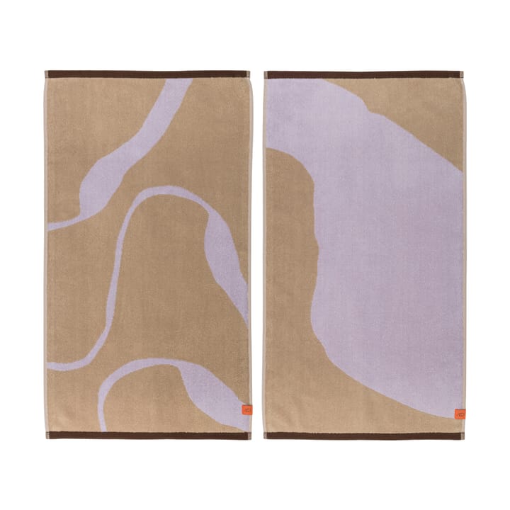 Serviette Nova Arte 40x55 cm, lot de 2 - Lilas sable - Mette Ditmer