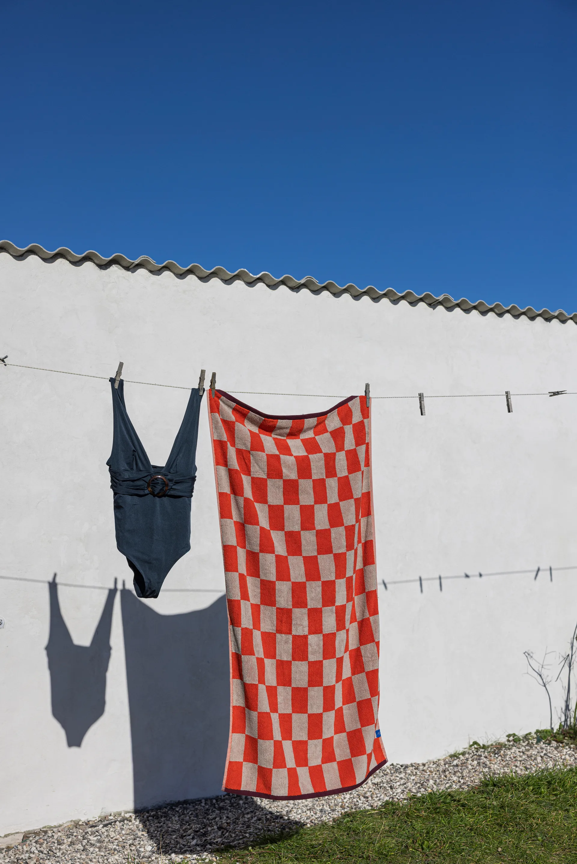 Serviette Retro, Dark orange, 50x90 cm Mette Ditmer