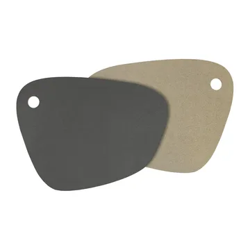 Set de table Twin réversible - Gris foncé-sable - Mette Ditmer