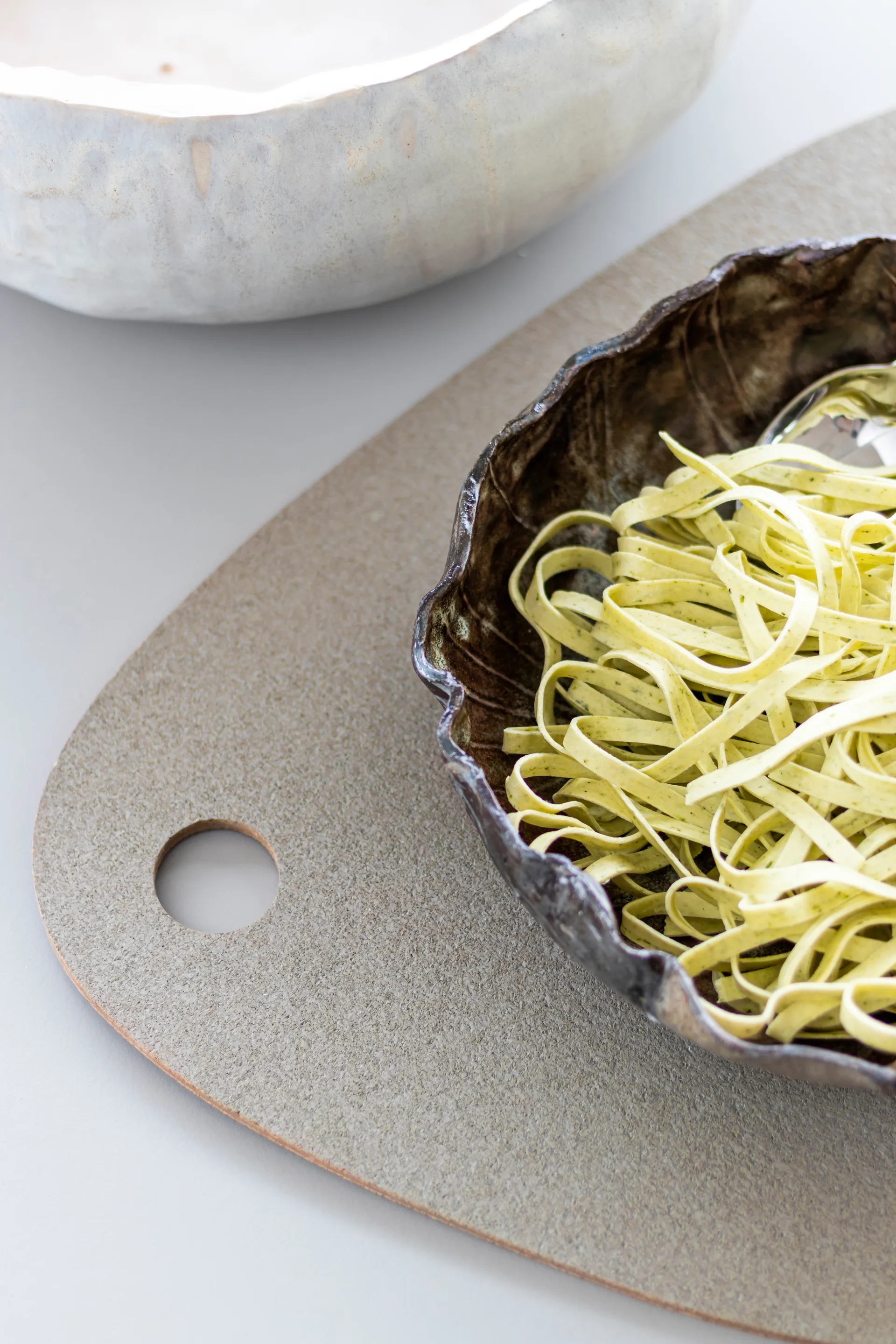 Set de table Twin réversible, Gris foncé-sable Mette Ditmer