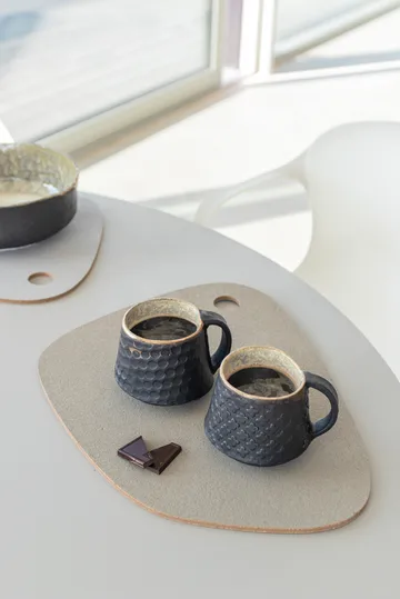 Set de table Twin réversible - Gris foncé-sable - Mette Ditmer