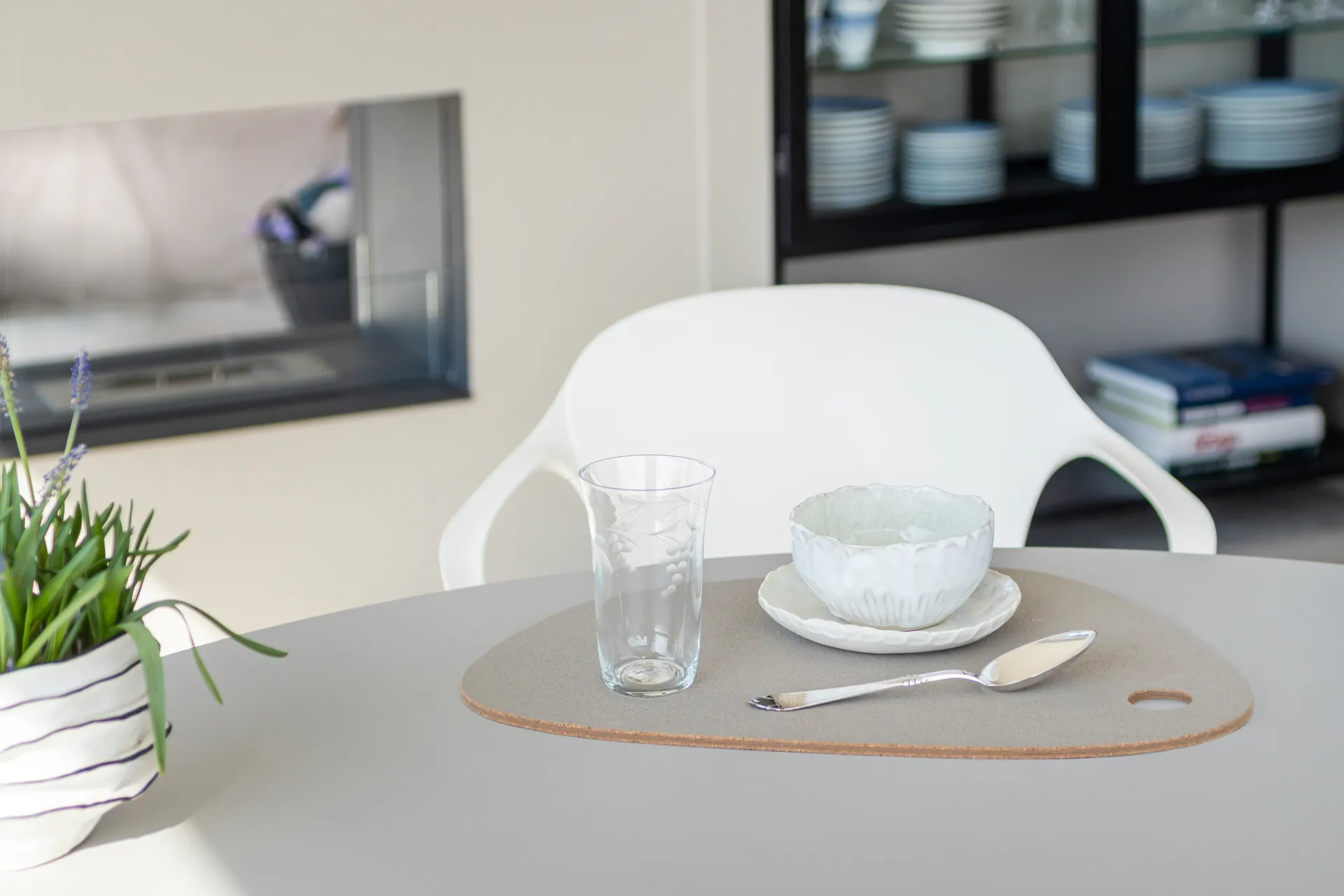 Set de table Twin réversible, Gris foncé-sable Mette Ditmer